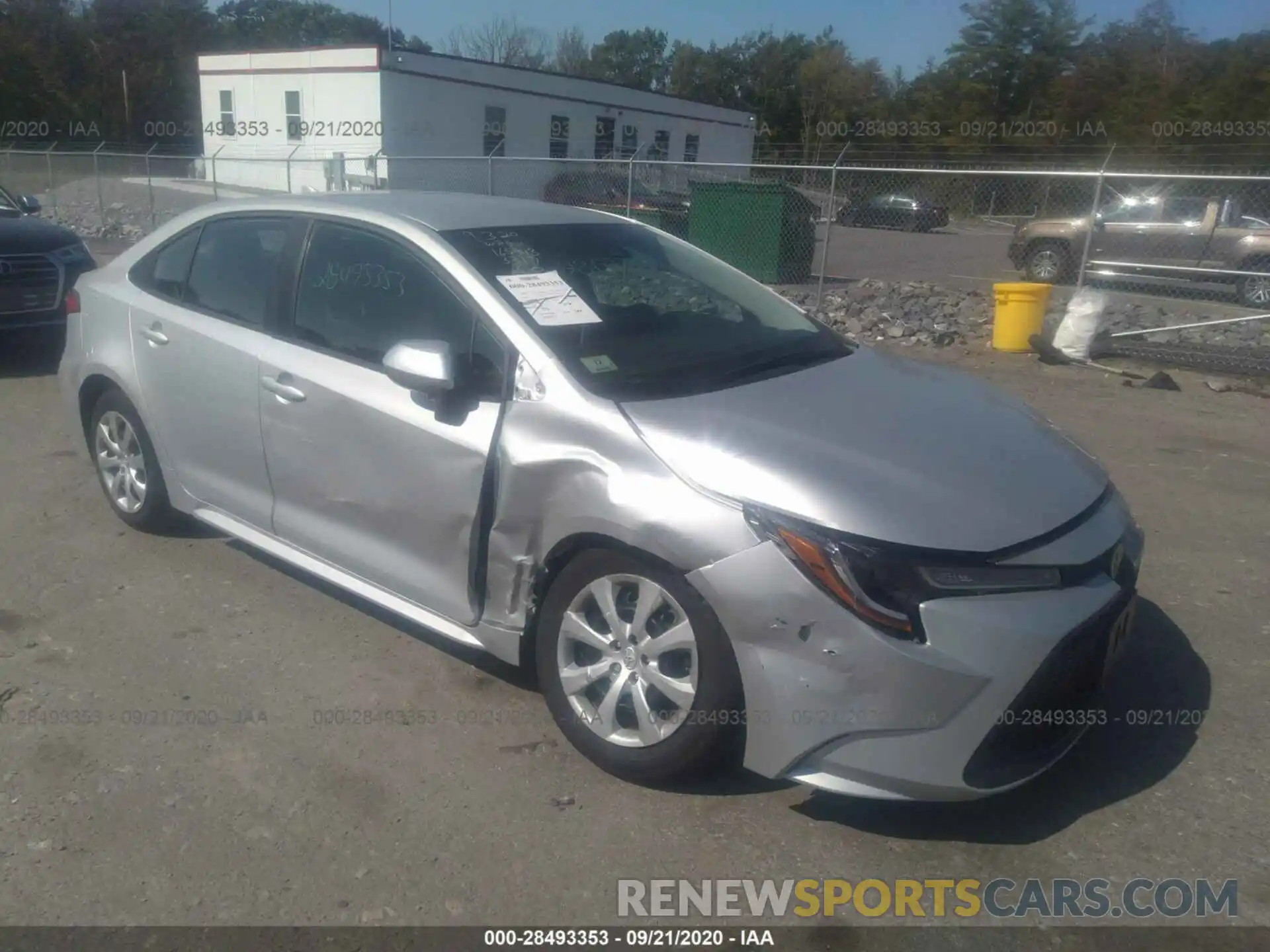 1 Photograph of a damaged car 5YFEPRAE9LP063317 TOYOTA COROLLA 2020