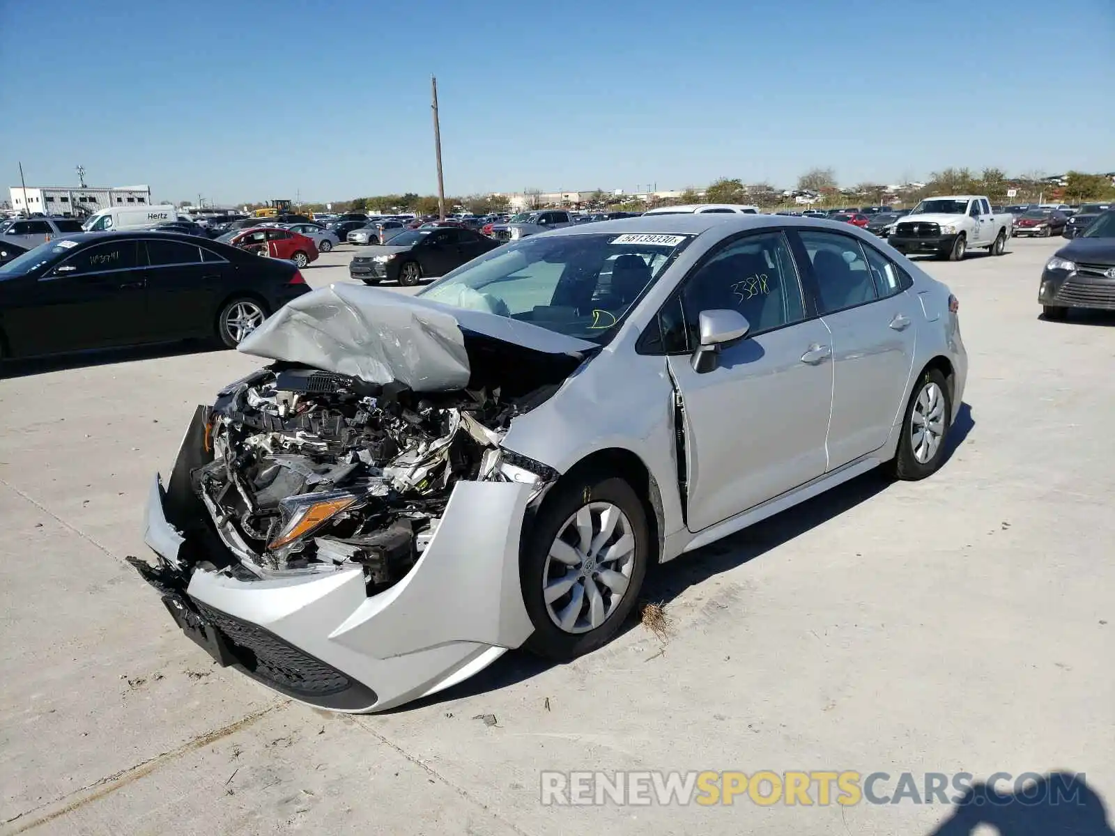 2 Photograph of a damaged car 5YFEPRAE9LP063902 TOYOTA COROLLA 2020