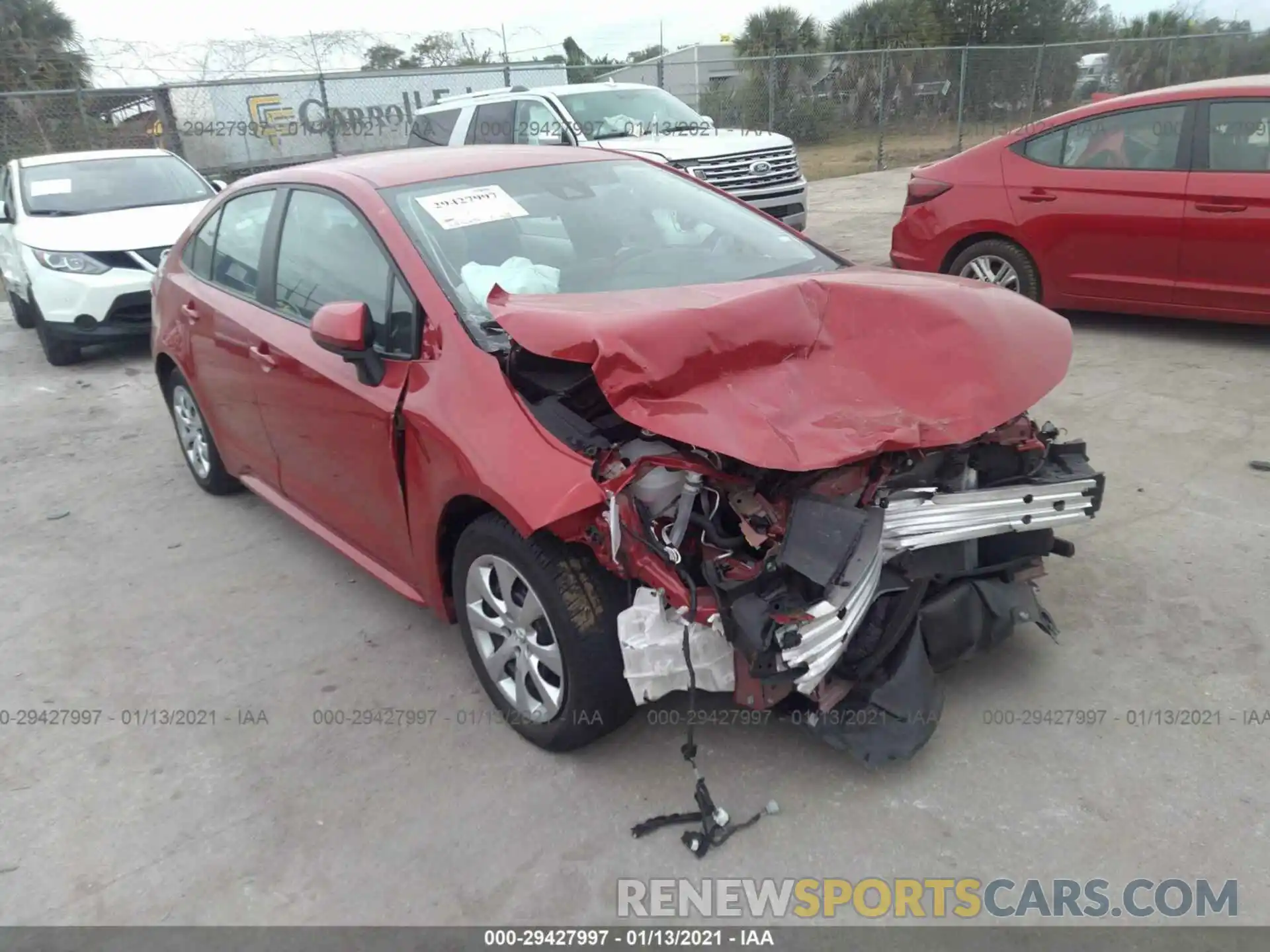 1 Photograph of a damaged car 5YFEPRAE9LP064922 TOYOTA COROLLA 2020