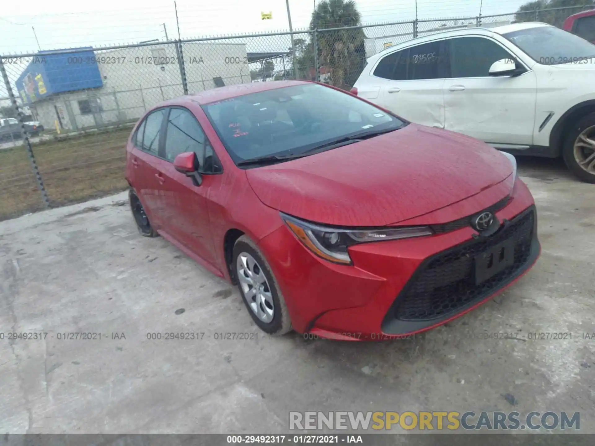 1 Photograph of a damaged car 5YFEPRAE9LP065973 TOYOTA COROLLA 2020