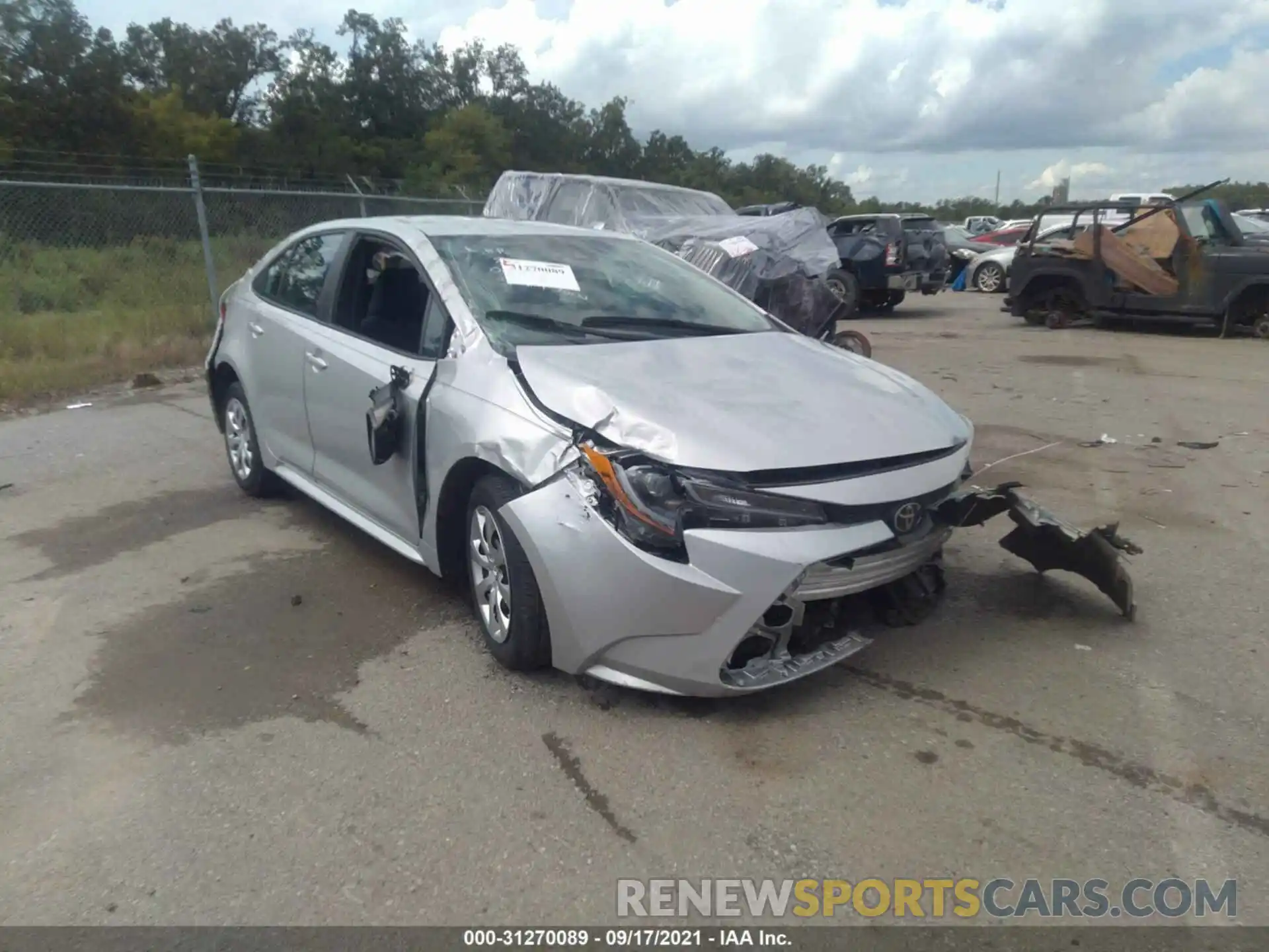 1 Photograph of a damaged car 5YFEPRAE9LP066315 TOYOTA COROLLA 2020