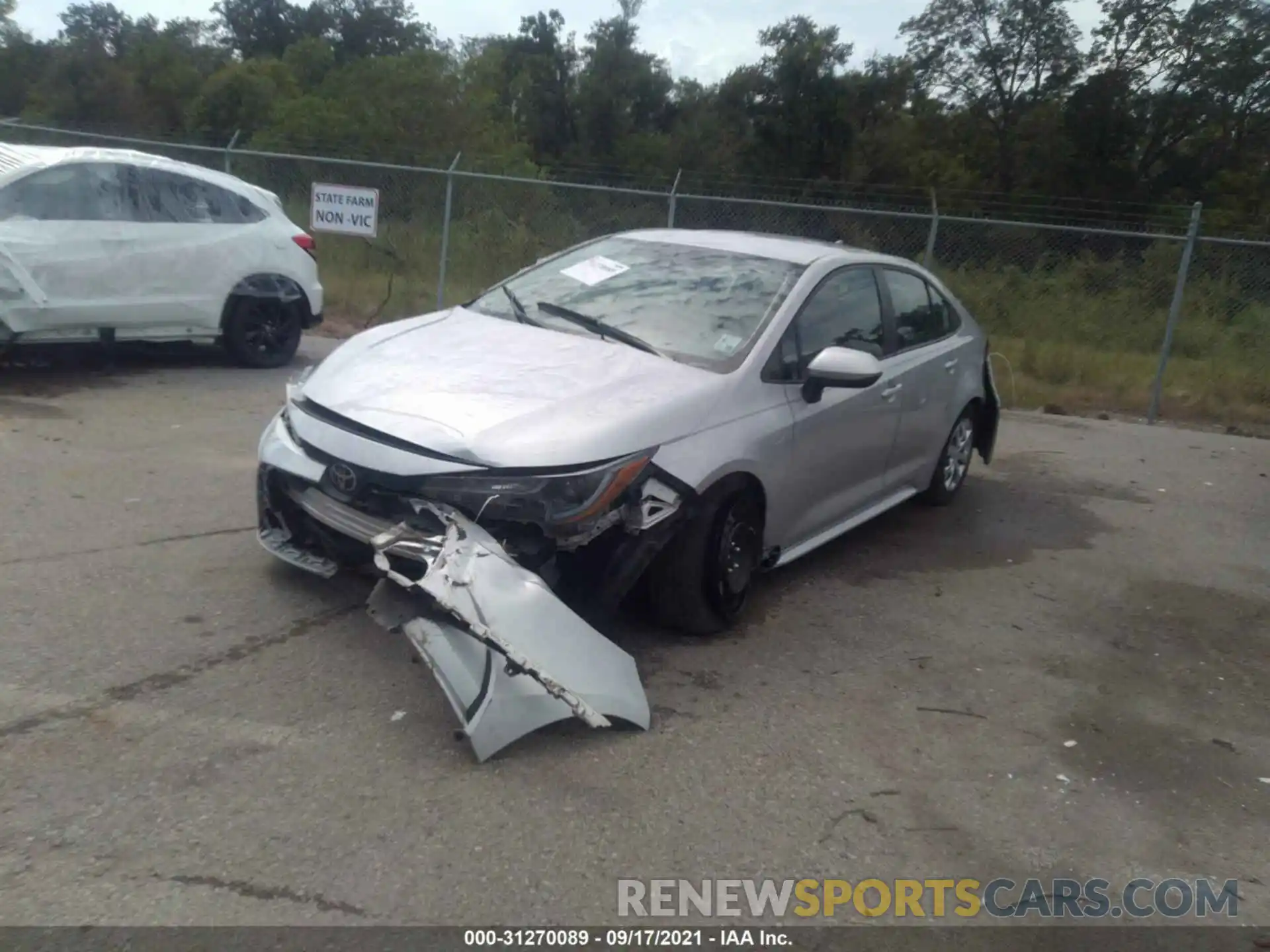 2 Photograph of a damaged car 5YFEPRAE9LP066315 TOYOTA COROLLA 2020