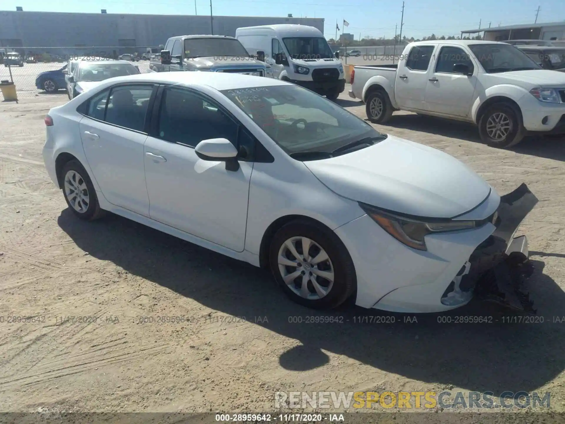 1 Photograph of a damaged car 5YFEPRAE9LP069330 TOYOTA COROLLA 2020