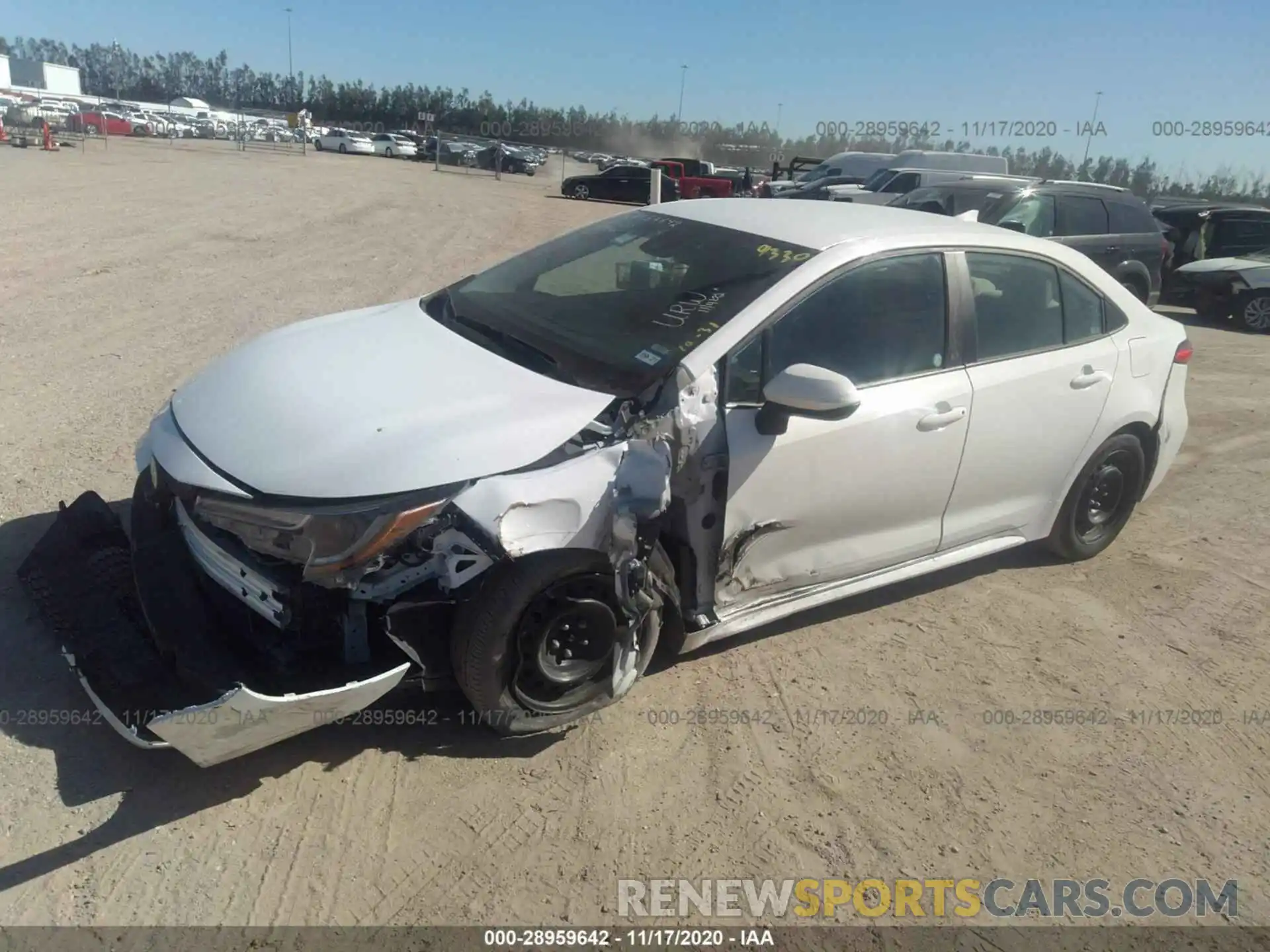 2 Photograph of a damaged car 5YFEPRAE9LP069330 TOYOTA COROLLA 2020