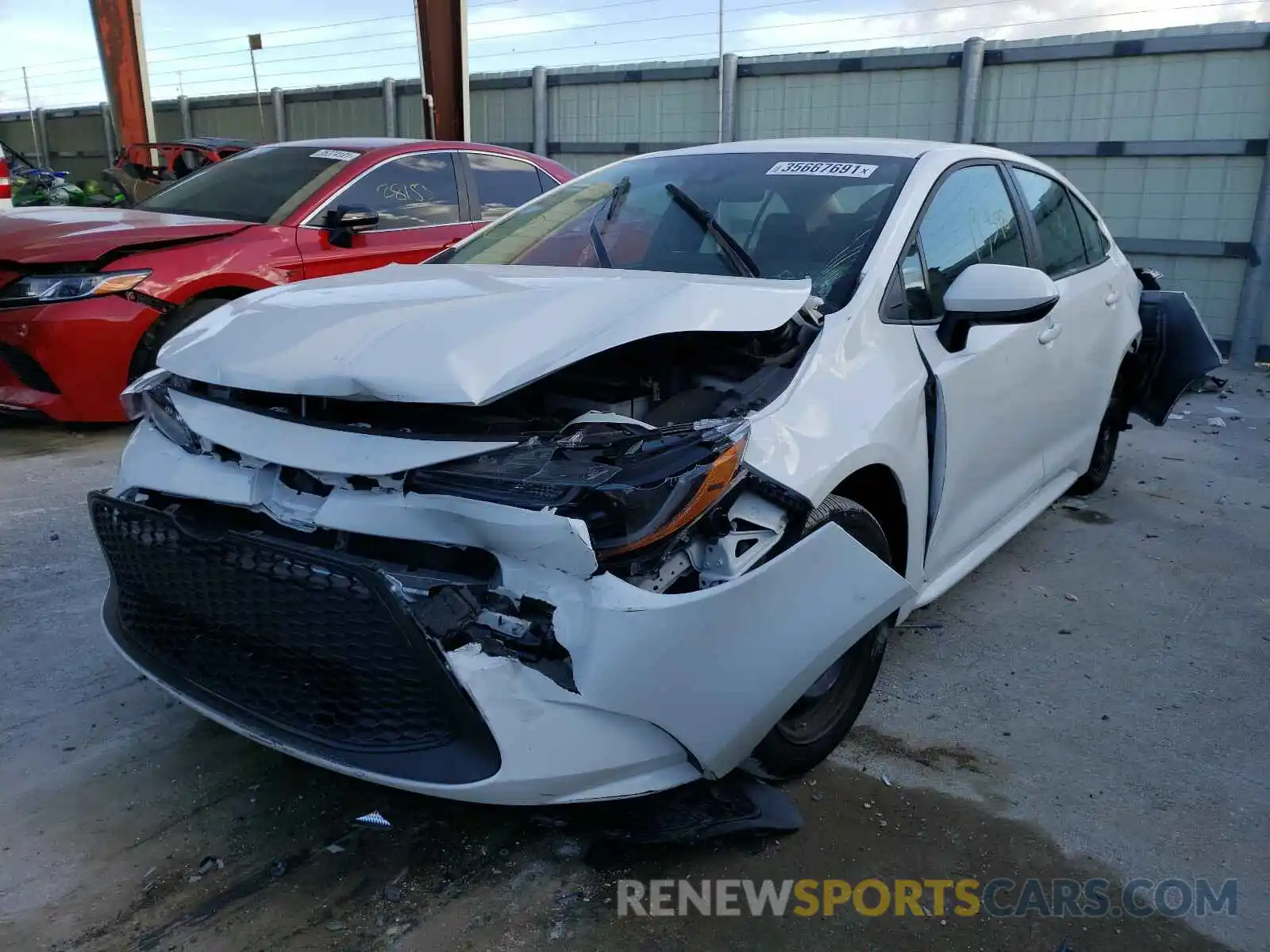 2 Photograph of a damaged car 5YFEPRAE9LP069683 TOYOTA COROLLA 2020