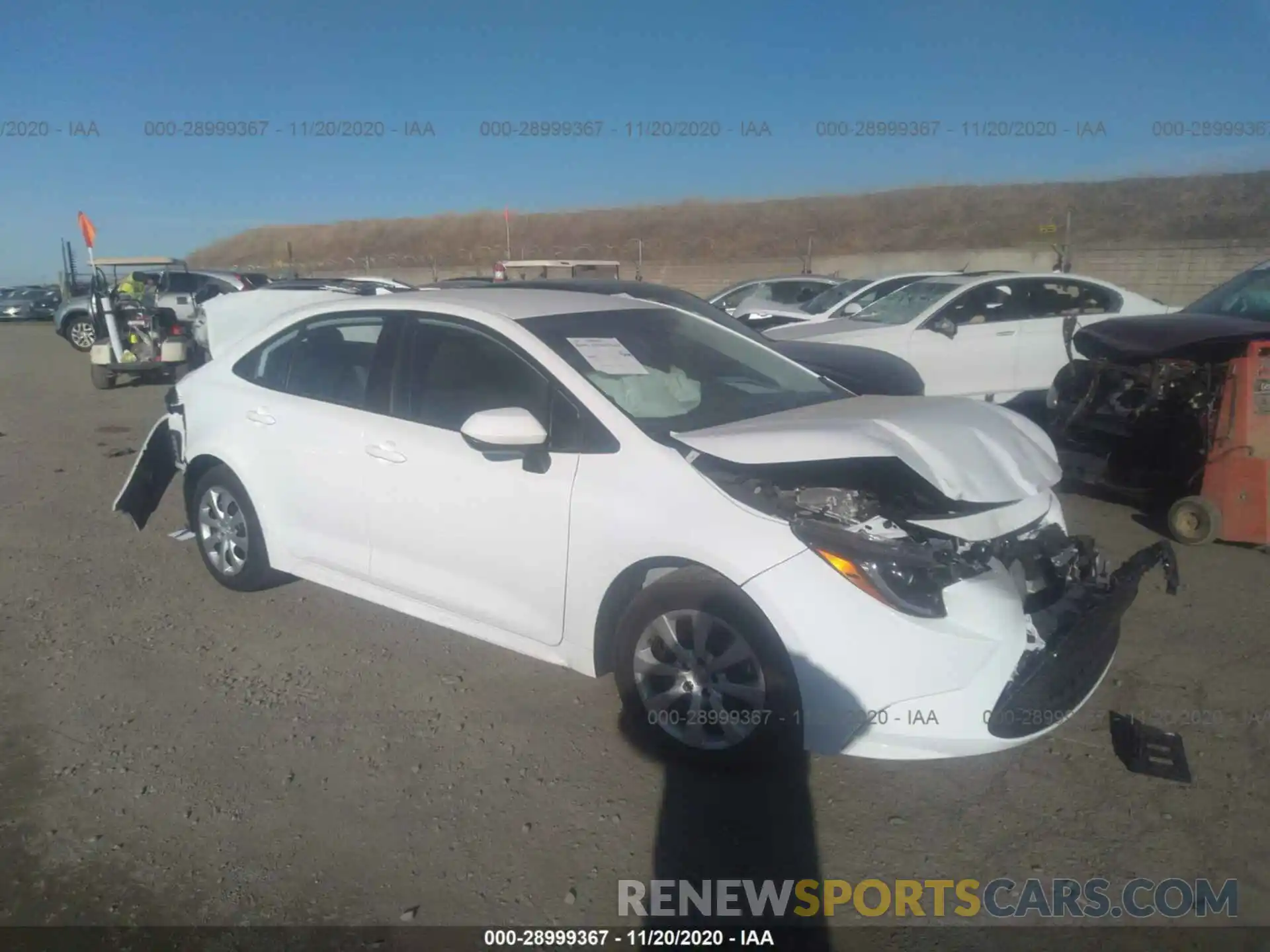 1 Photograph of a damaged car 5YFEPRAE9LP072471 TOYOTA COROLLA 2020