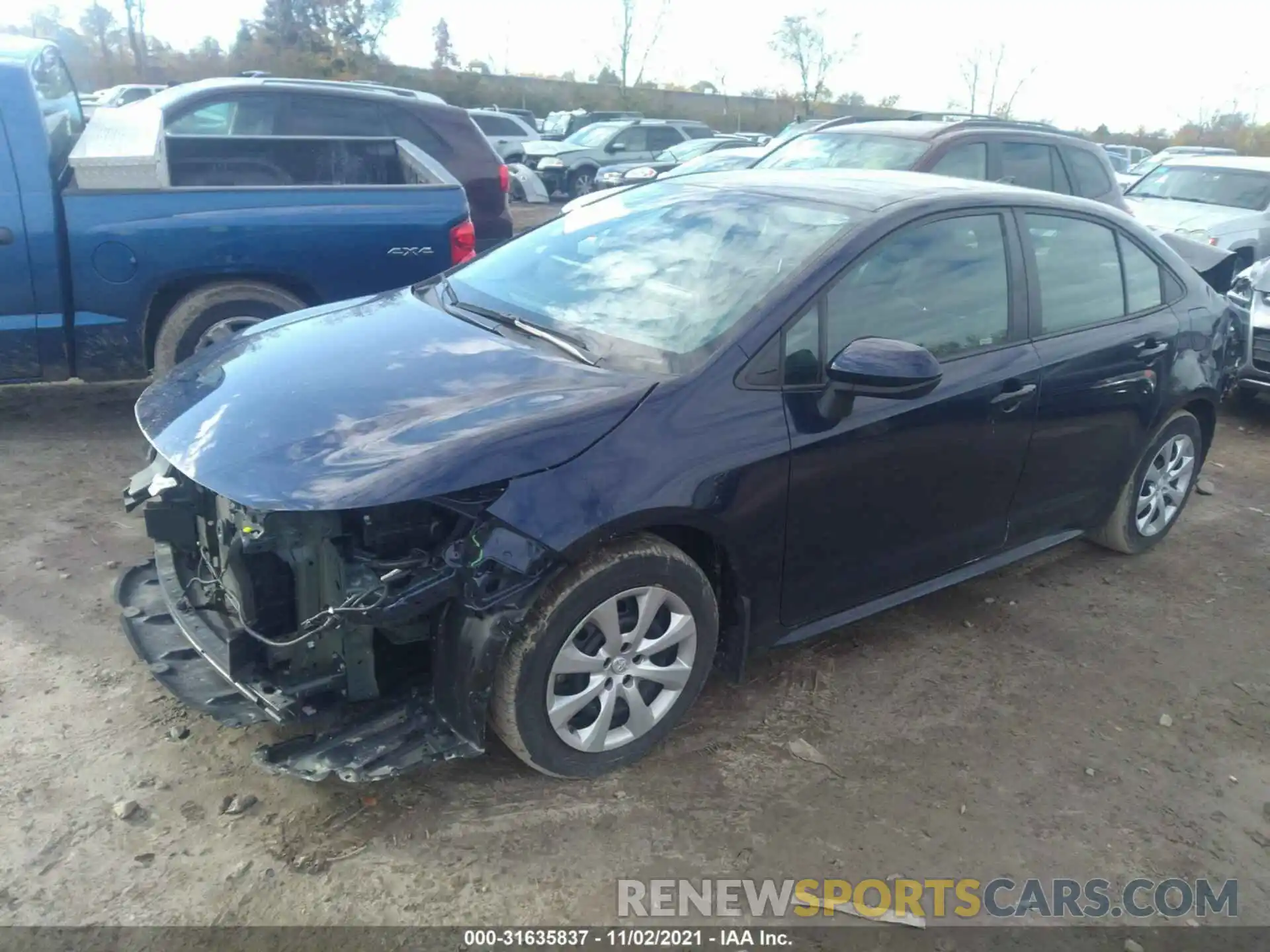 2 Photograph of a damaged car 5YFEPRAE9LP074284 TOYOTA COROLLA 2020