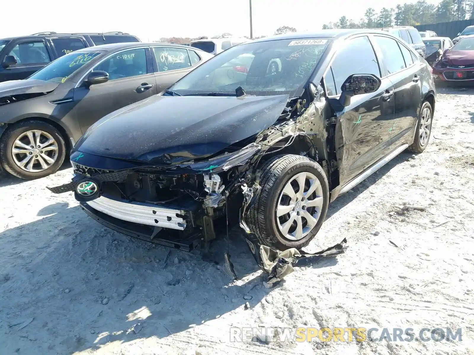 2 Photograph of a damaged car 5YFEPRAE9LP074852 TOYOTA COROLLA 2020