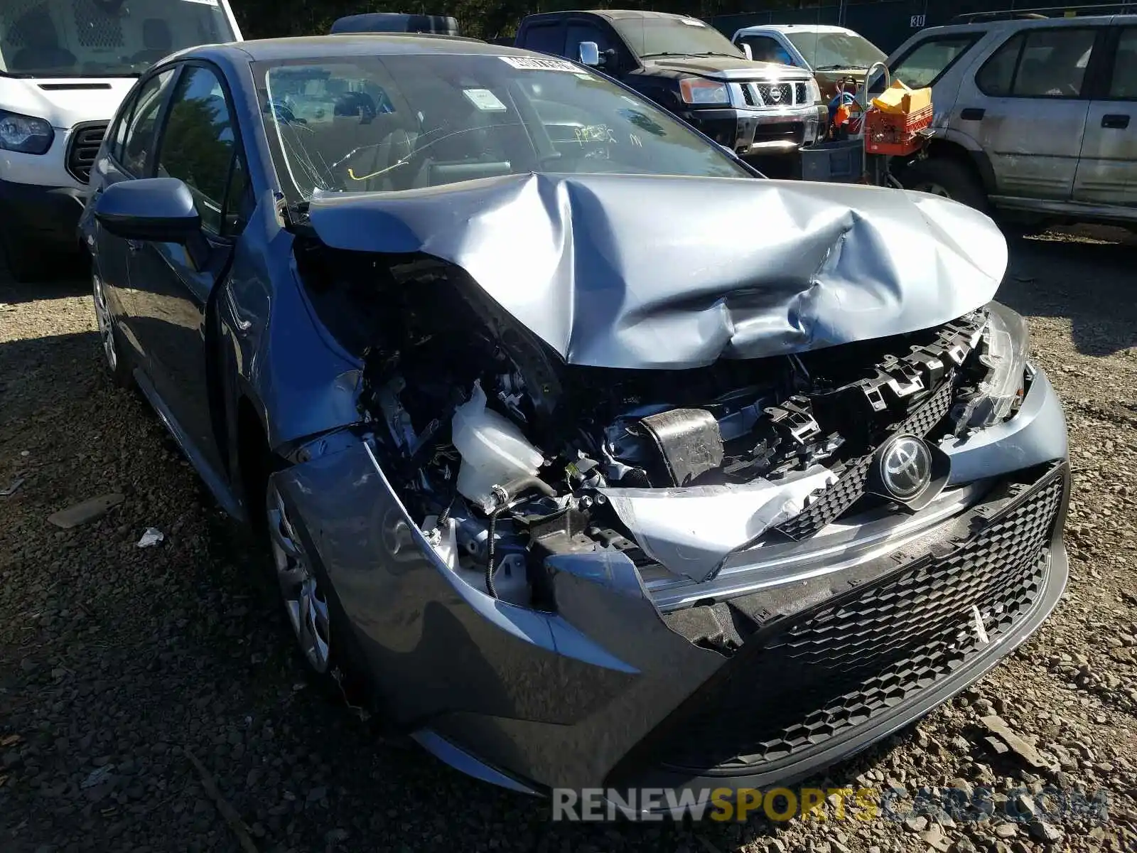 1 Photograph of a damaged car 5YFEPRAE9LP076083 TOYOTA COROLLA 2020