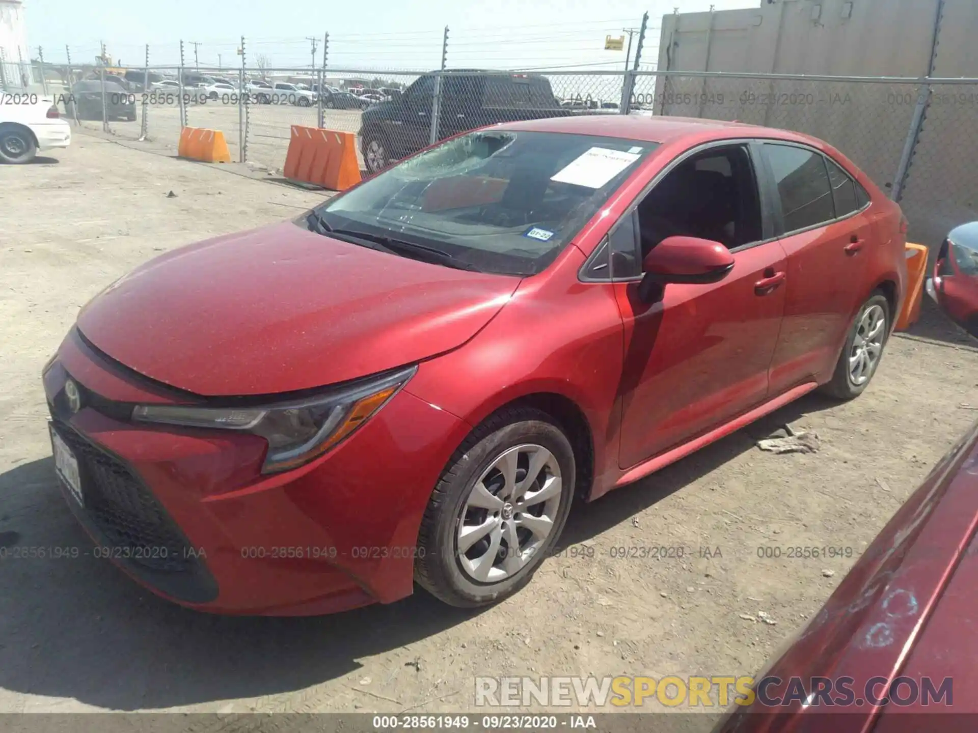 2 Photograph of a damaged car 5YFEPRAE9LP078707 TOYOTA COROLLA 2020