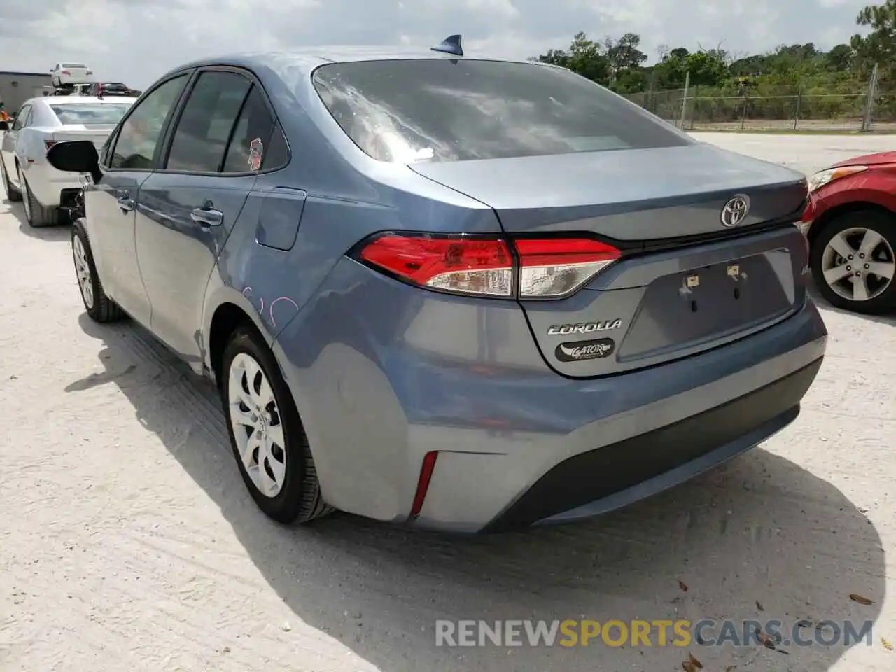 3 Photograph of a damaged car 5YFEPRAE9LP079436 TOYOTA COROLLA 2020