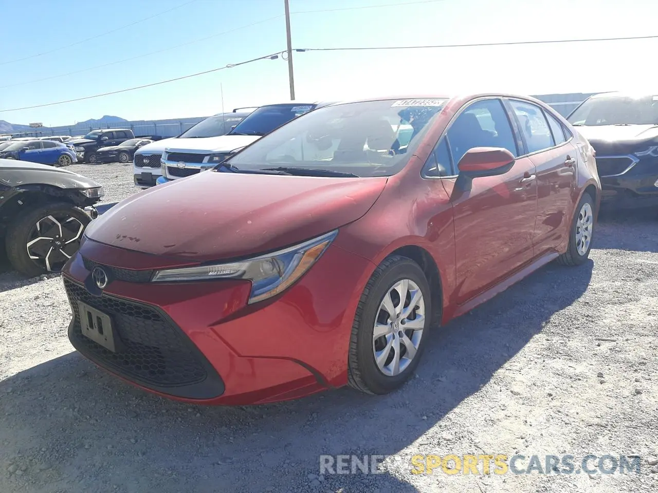 2 Photograph of a damaged car 5YFEPRAE9LP079842 TOYOTA COROLLA 2020