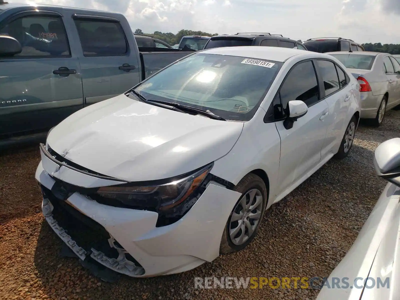 2 Photograph of a damaged car 5YFEPRAE9LP080036 TOYOTA COROLLA 2020