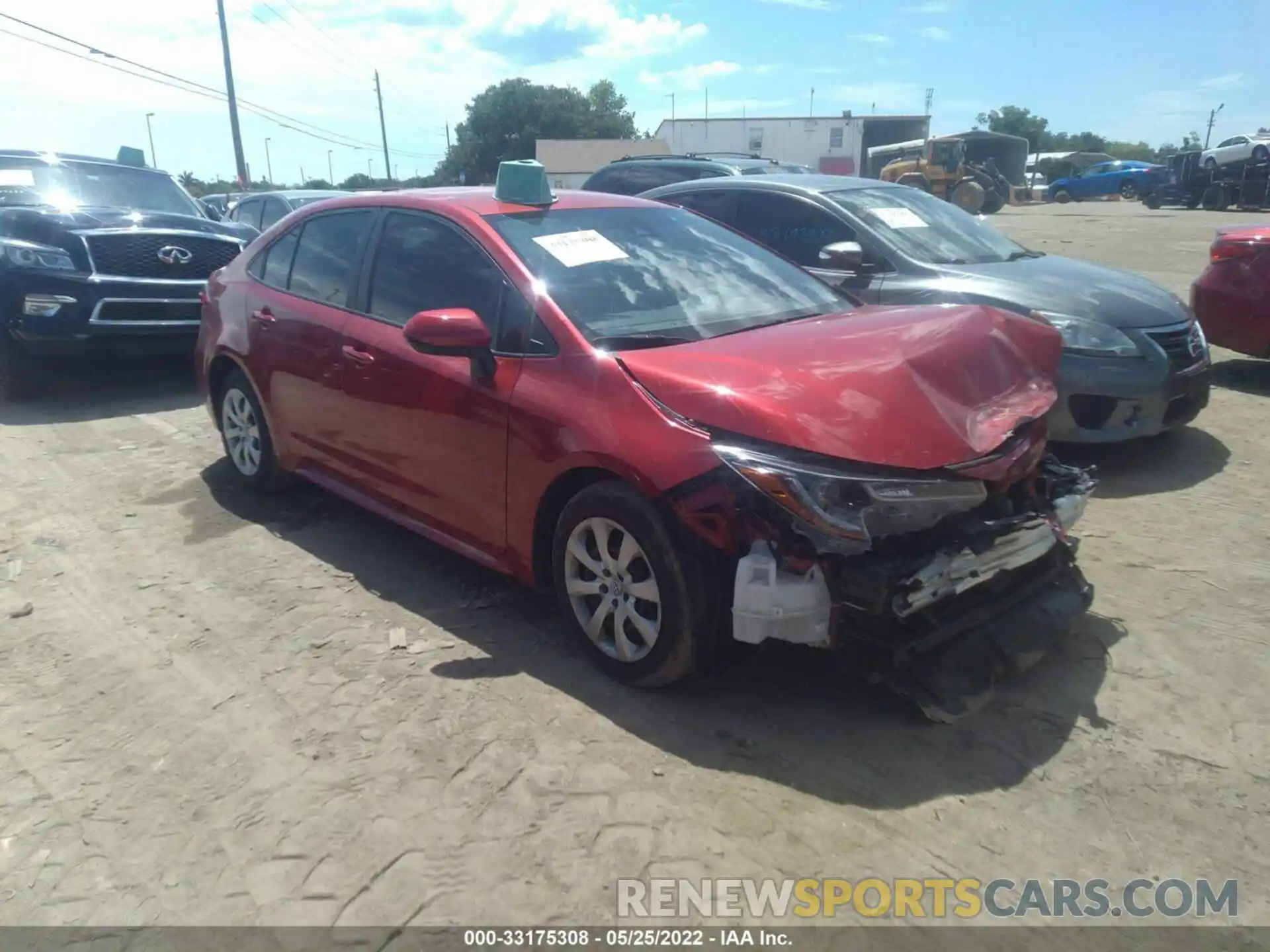 1 Photograph of a damaged car 5YFEPRAE9LP080148 TOYOTA COROLLA 2020