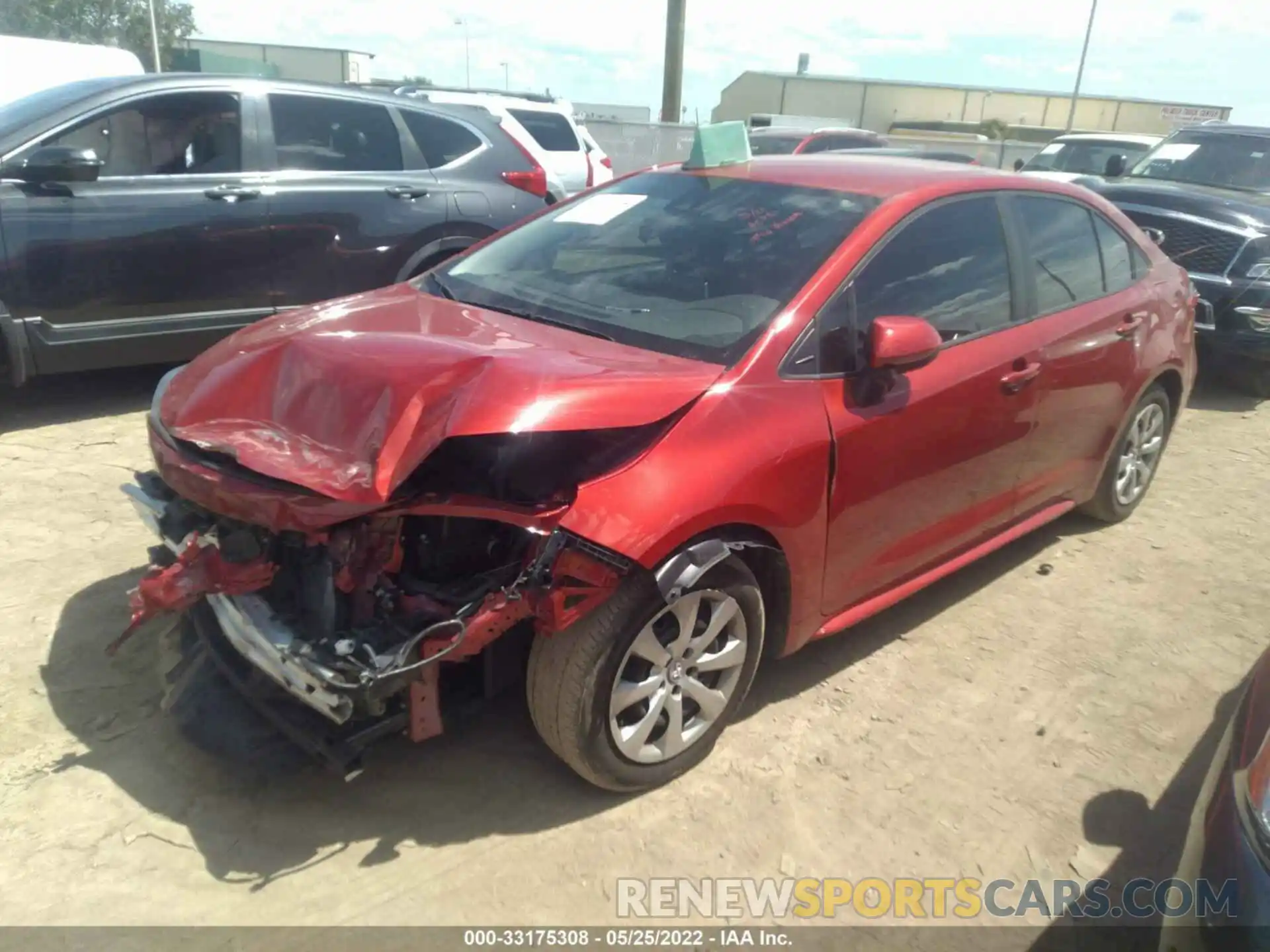 2 Photograph of a damaged car 5YFEPRAE9LP080148 TOYOTA COROLLA 2020