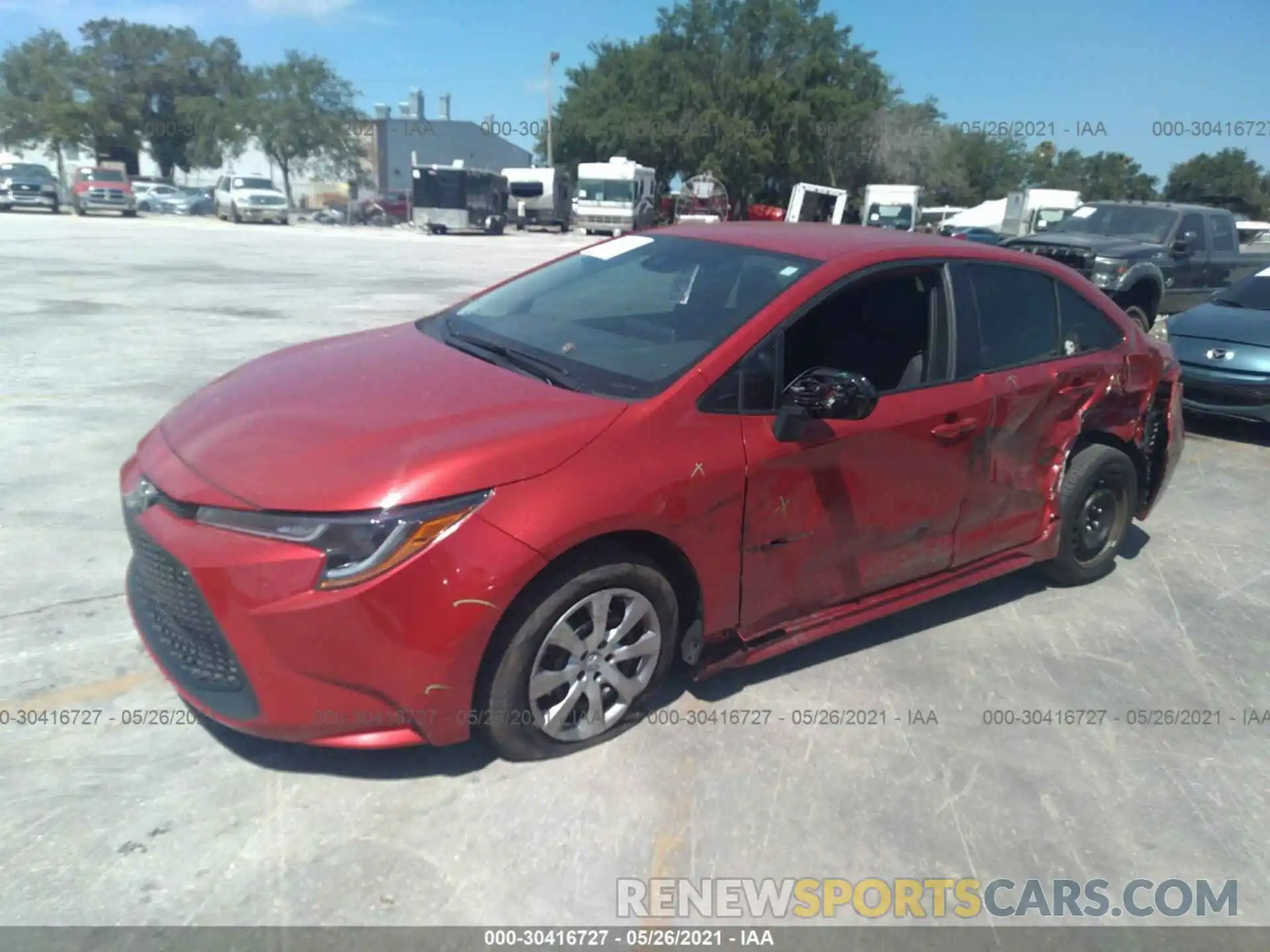 2 Photograph of a damaged car 5YFEPRAE9LP080604 TOYOTA COROLLA 2020