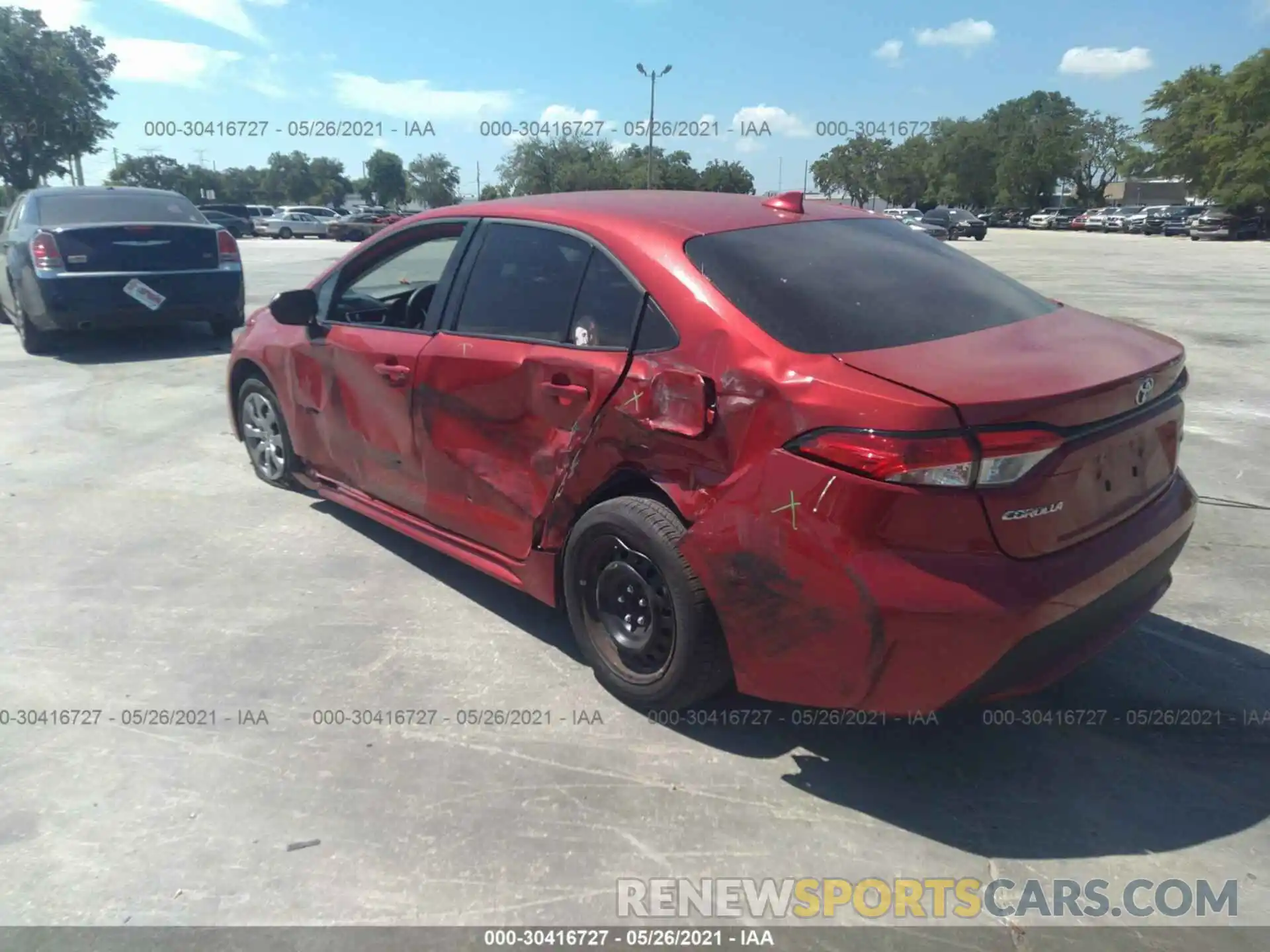 3 Photograph of a damaged car 5YFEPRAE9LP080604 TOYOTA COROLLA 2020