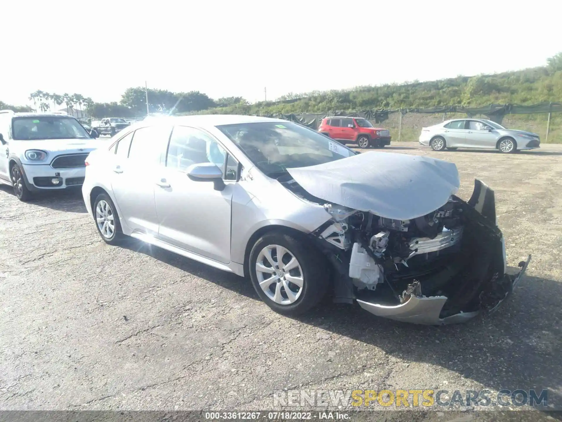 1 Photograph of a damaged car 5YFEPRAE9LP083888 TOYOTA COROLLA 2020