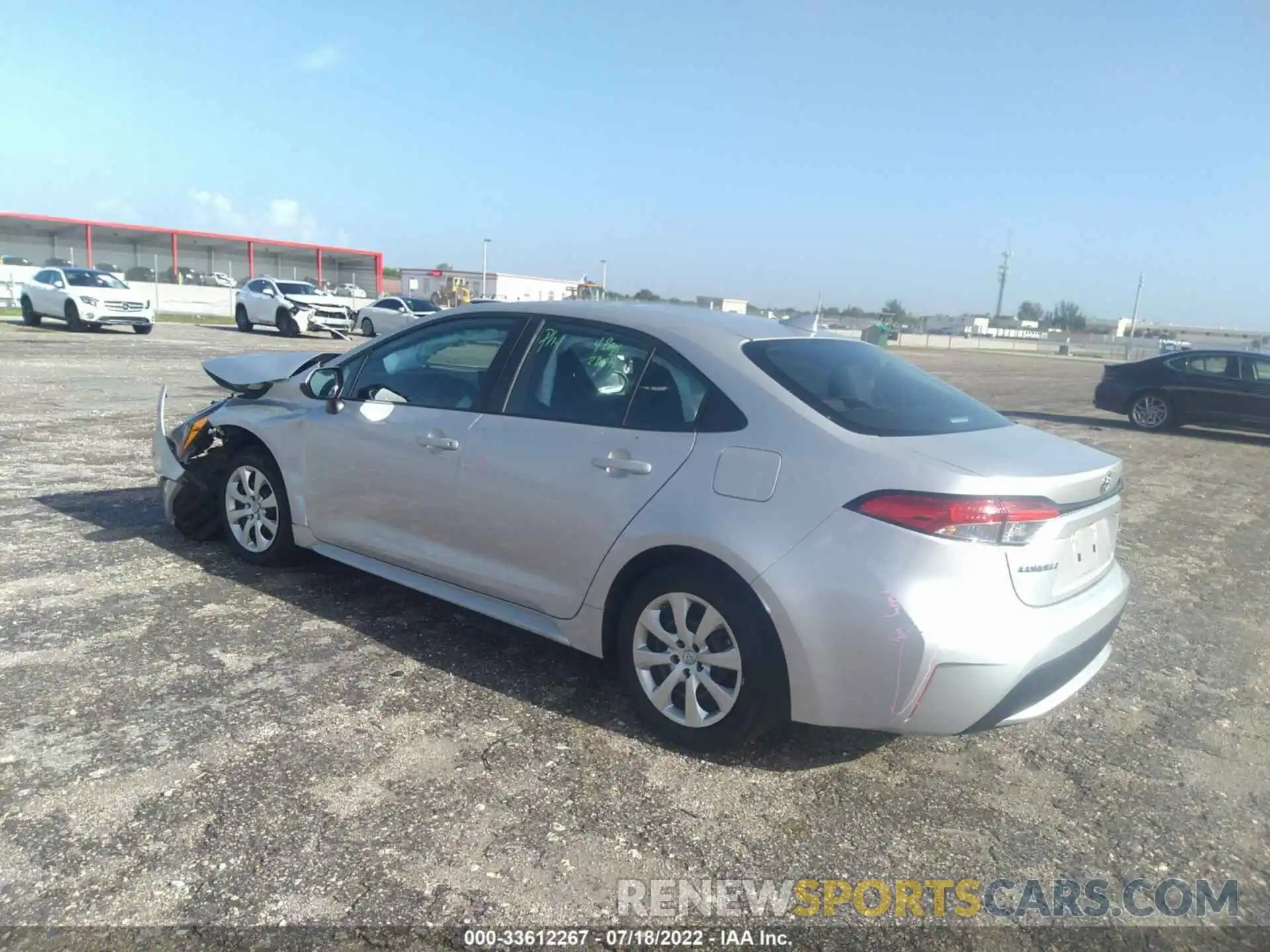 3 Photograph of a damaged car 5YFEPRAE9LP083888 TOYOTA COROLLA 2020