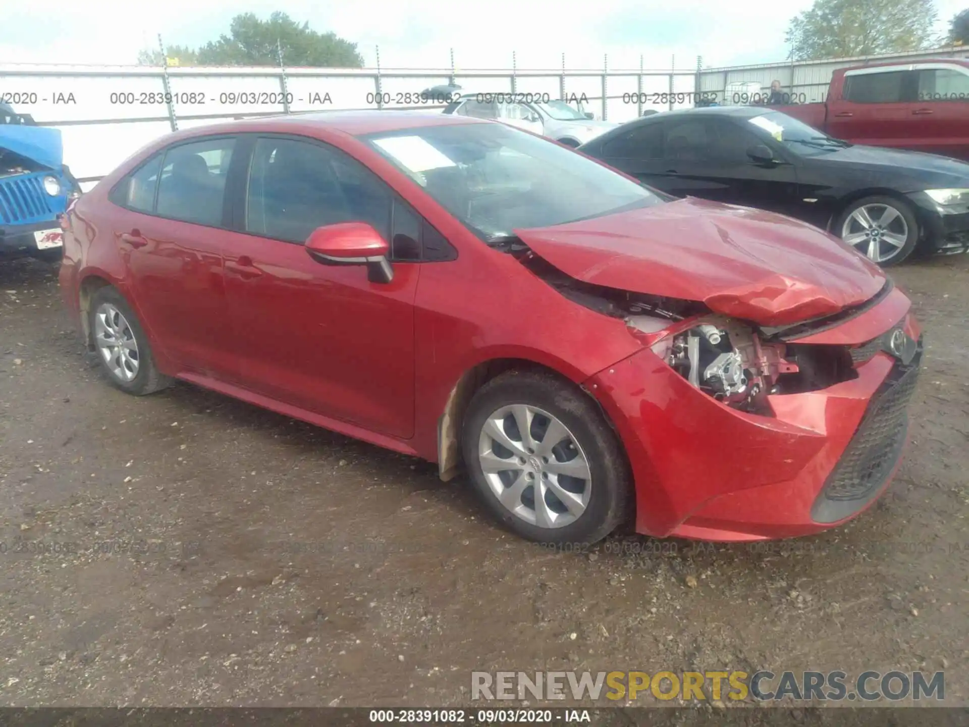 1 Photograph of a damaged car 5YFEPRAE9LP086936 TOYOTA COROLLA 2020