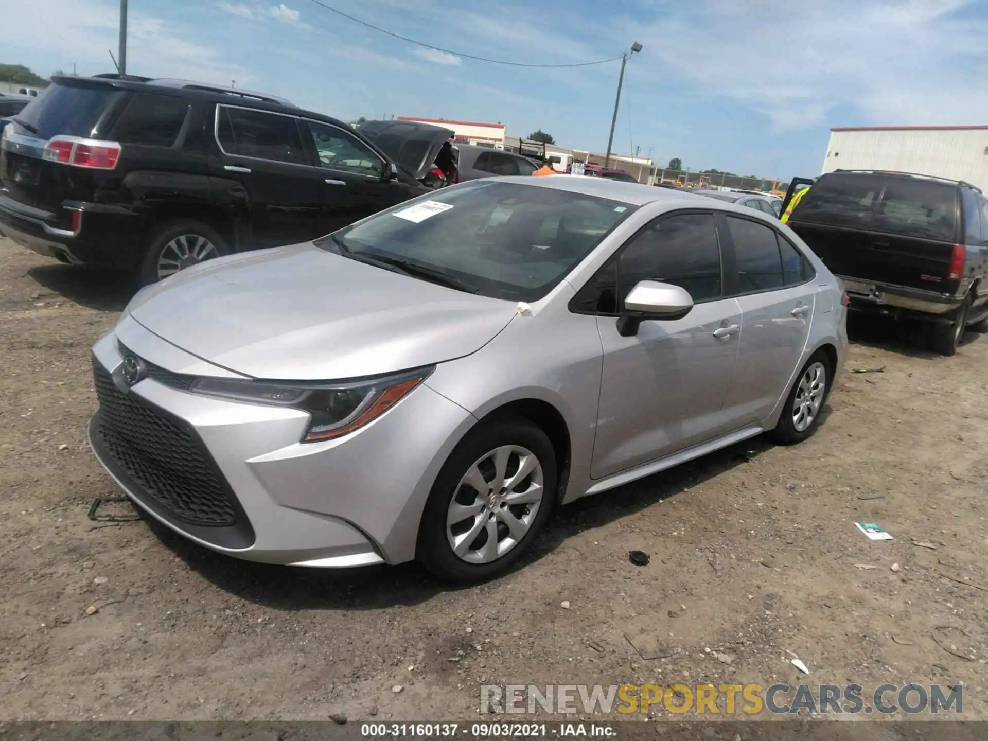 2 Photograph of a damaged car 5YFEPRAE9LP088363 TOYOTA COROLLA 2020