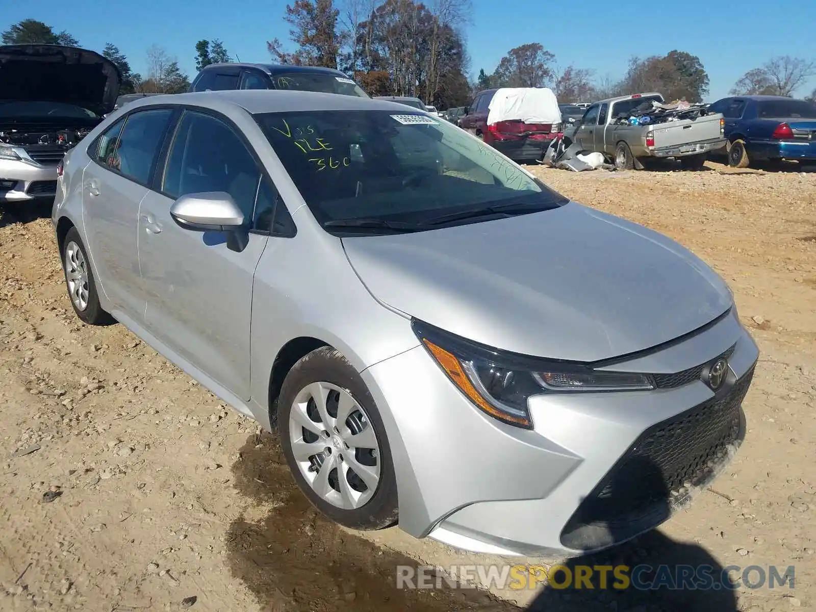 1 Photograph of a damaged car 5YFEPRAE9LP090355 TOYOTA COROLLA 2020