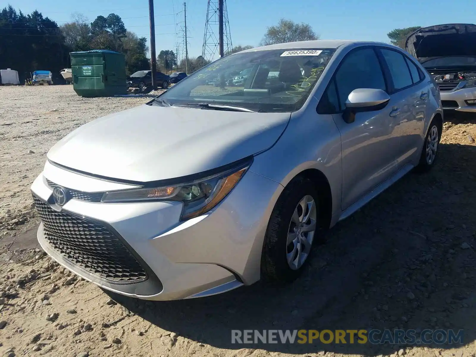 2 Photograph of a damaged car 5YFEPRAE9LP090355 TOYOTA COROLLA 2020