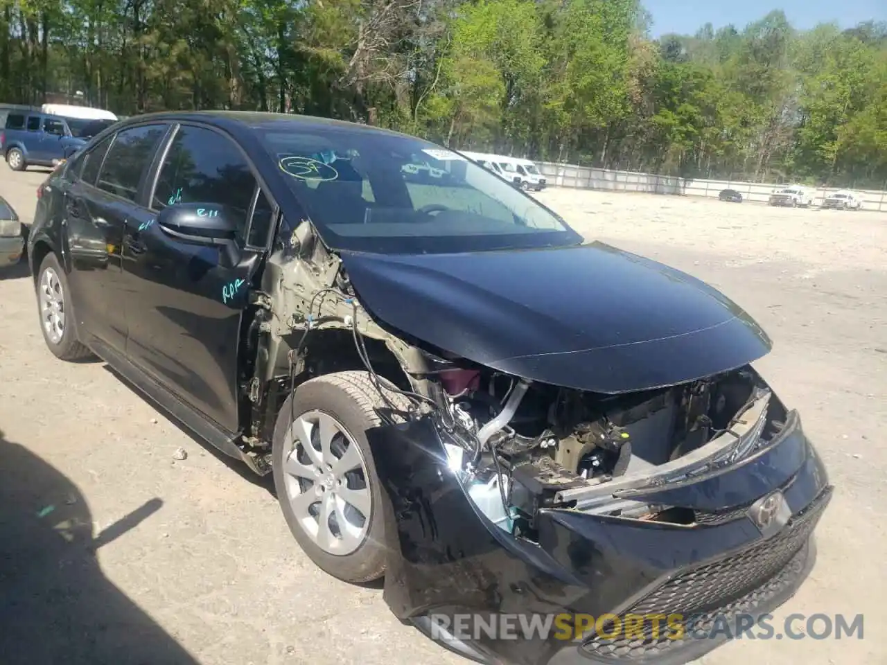 1 Photograph of a damaged car 5YFEPRAE9LP090792 TOYOTA COROLLA 2020