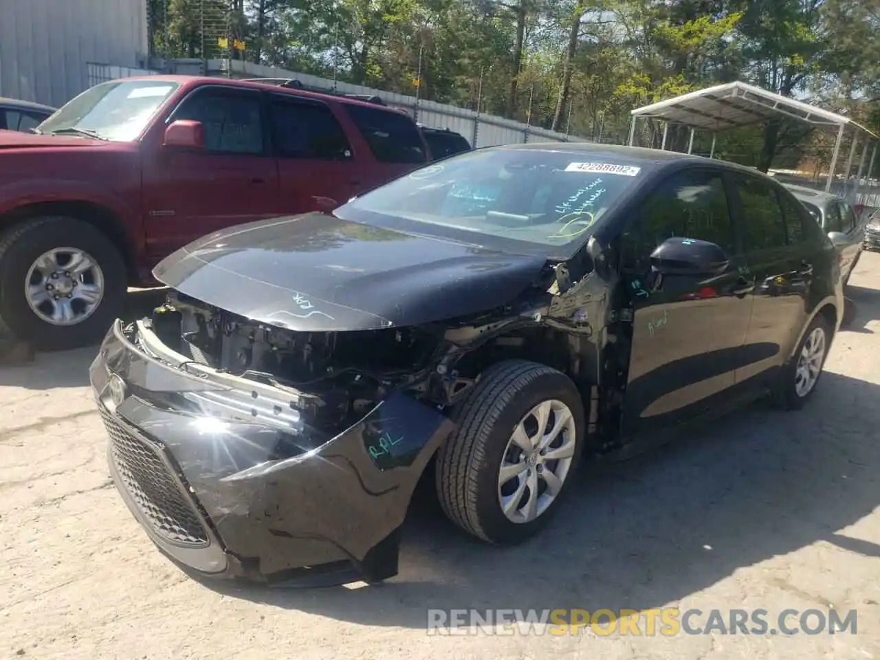 2 Photograph of a damaged car 5YFEPRAE9LP090792 TOYOTA COROLLA 2020