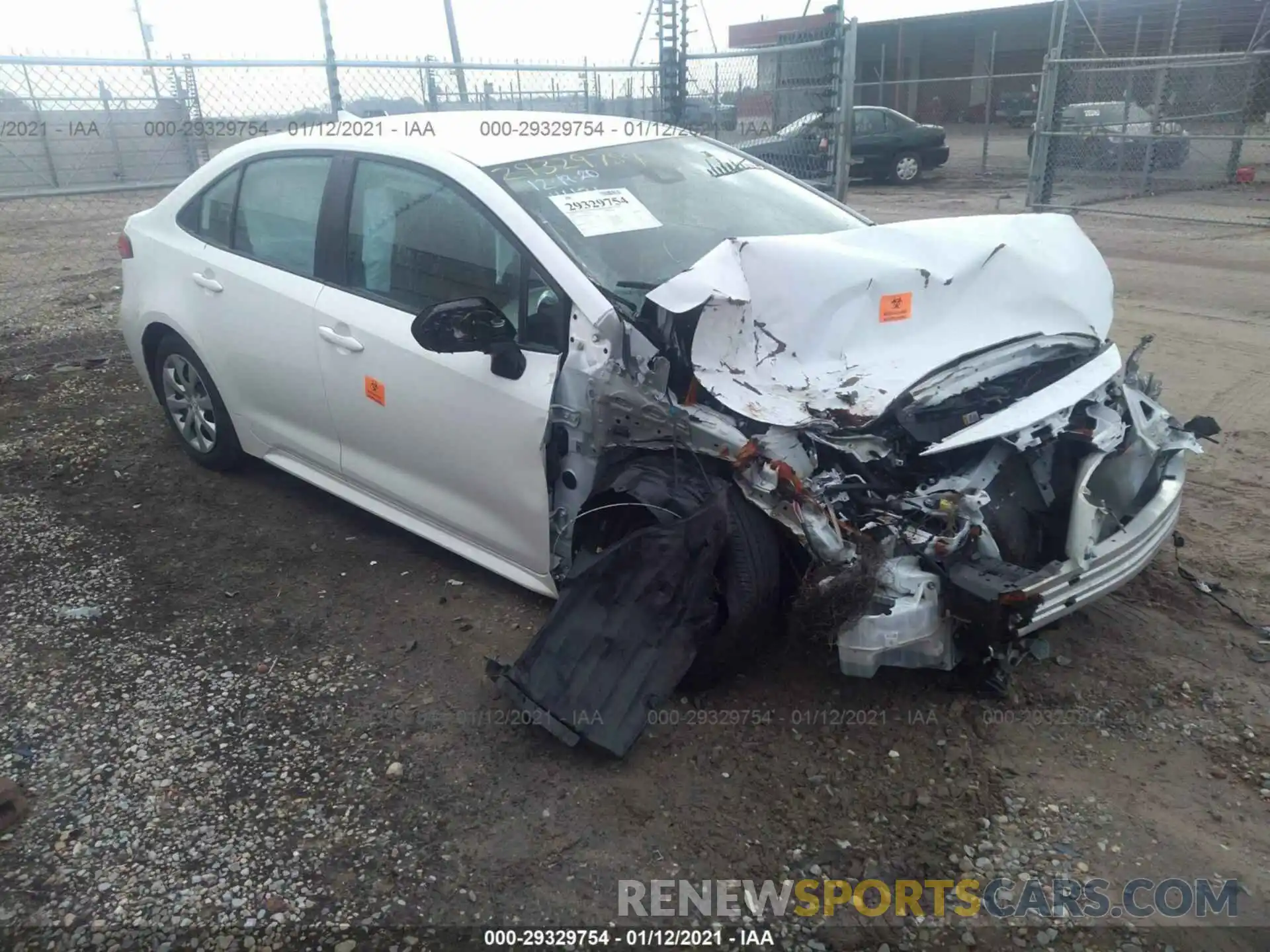 1 Photograph of a damaged car 5YFEPRAE9LP090968 TOYOTA COROLLA 2020
