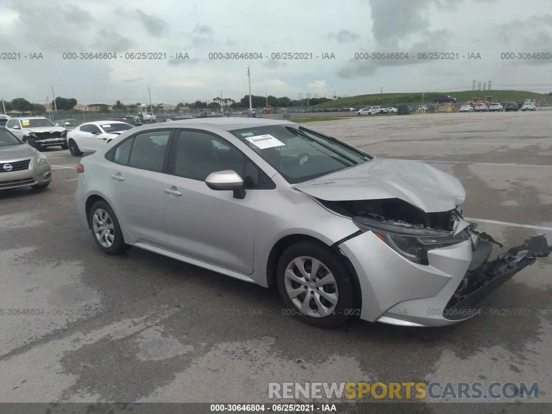 1 Photograph of a damaged car 5YFEPRAE9LP091909 TOYOTA COROLLA 2020