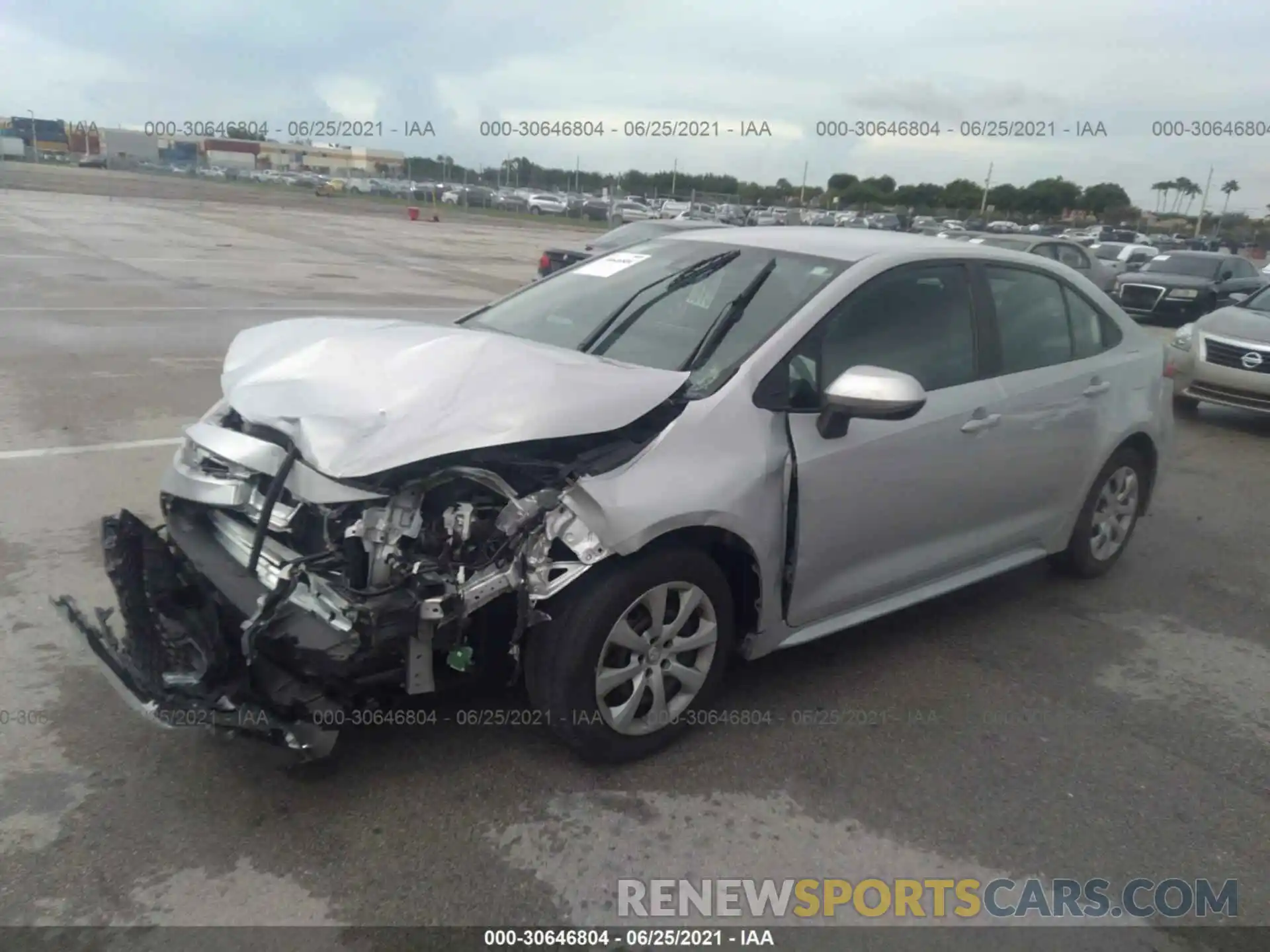 2 Photograph of a damaged car 5YFEPRAE9LP091909 TOYOTA COROLLA 2020