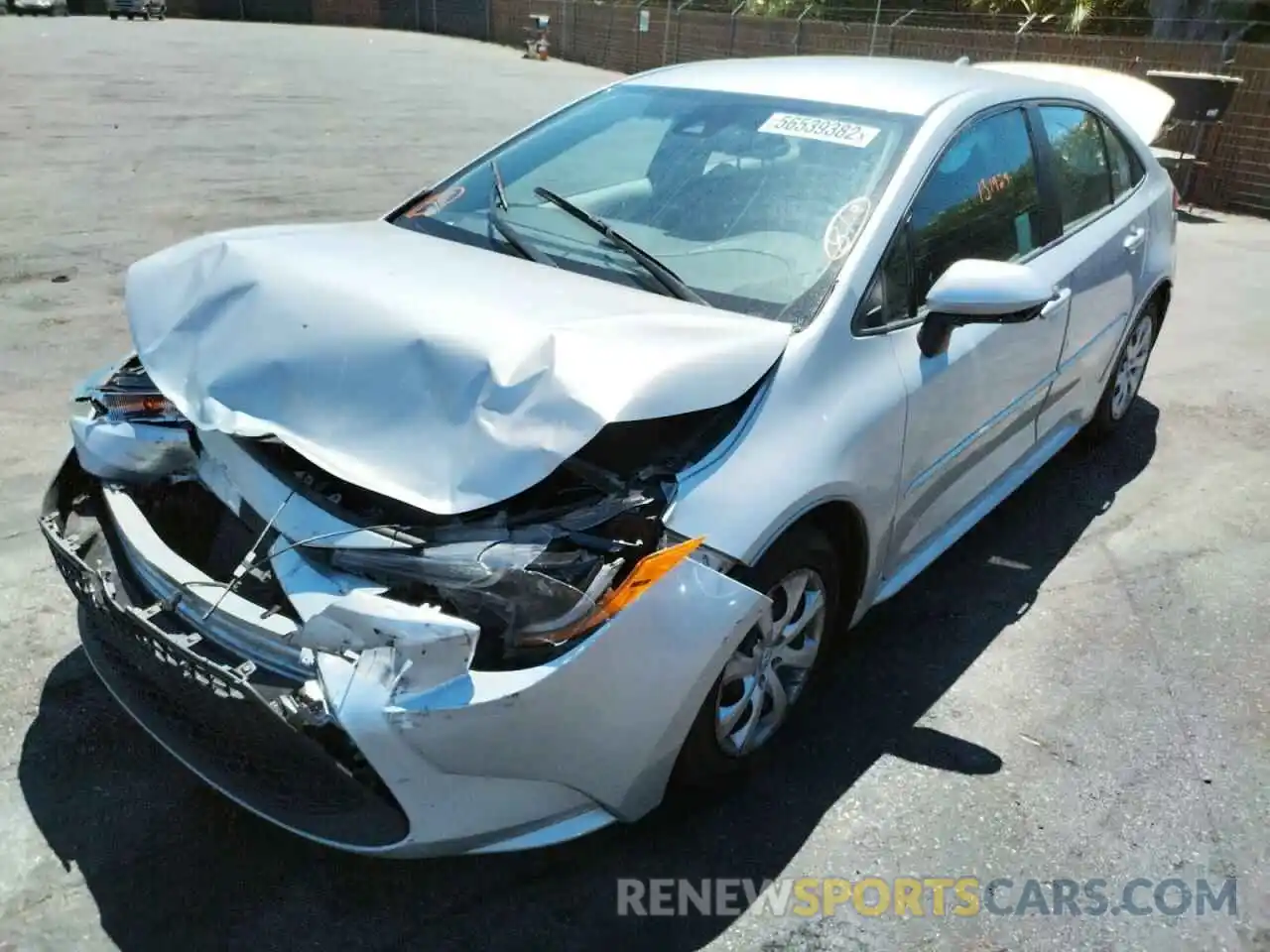 2 Photograph of a damaged car 5YFEPRAE9LP092767 TOYOTA COROLLA 2020