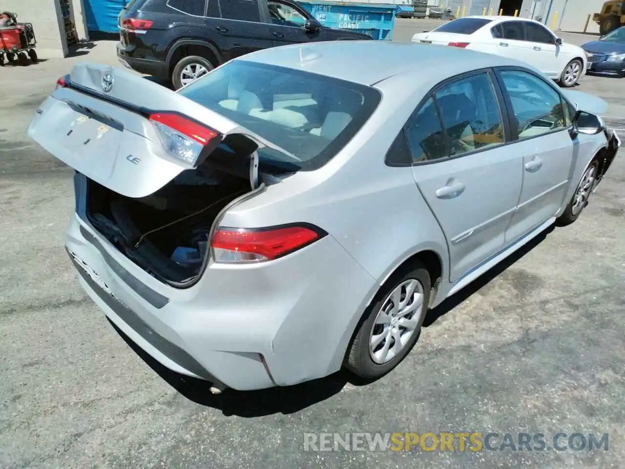 4 Photograph of a damaged car 5YFEPRAE9LP092767 TOYOTA COROLLA 2020