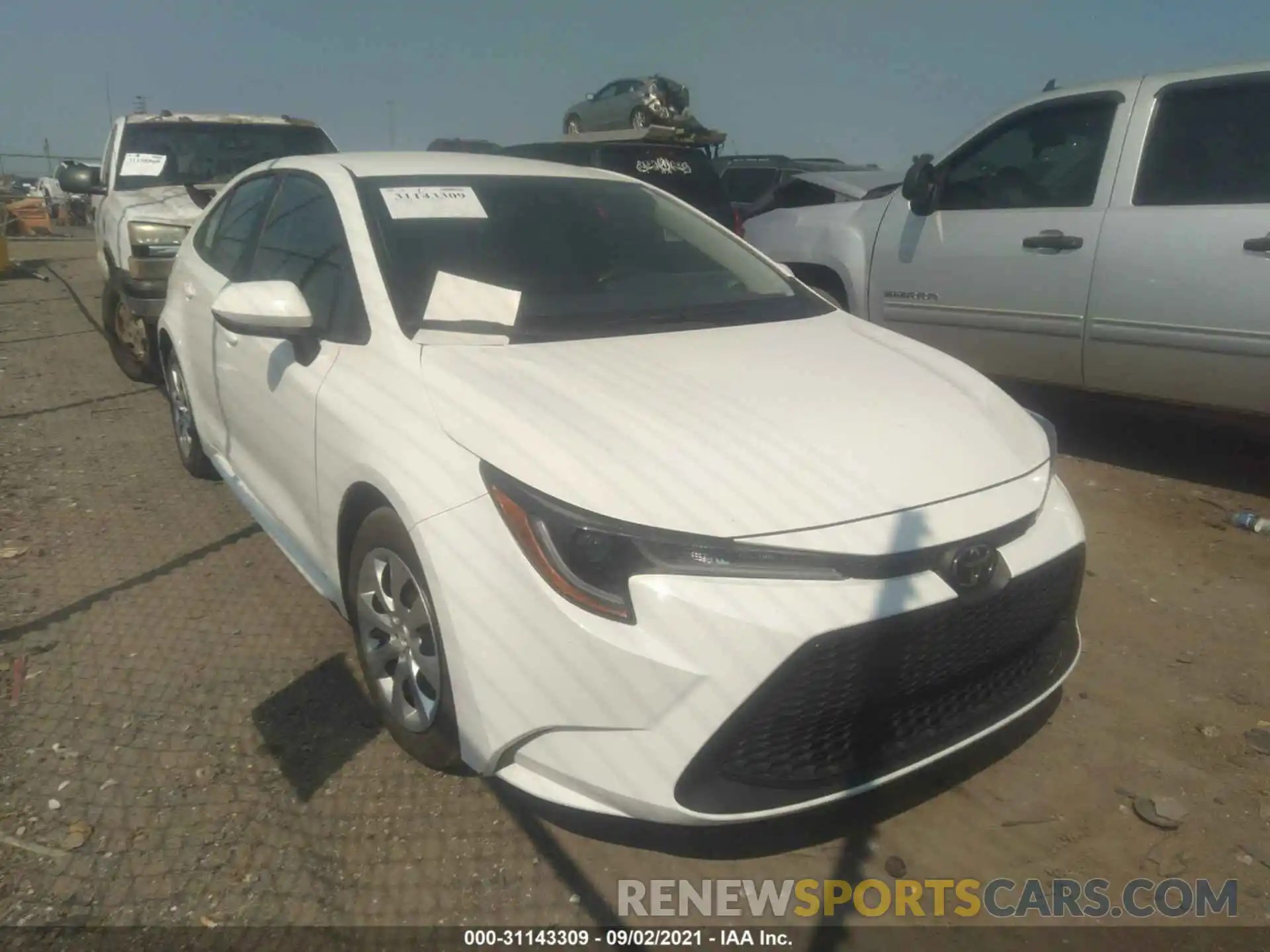 1 Photograph of a damaged car 5YFEPRAE9LP095927 TOYOTA COROLLA 2020