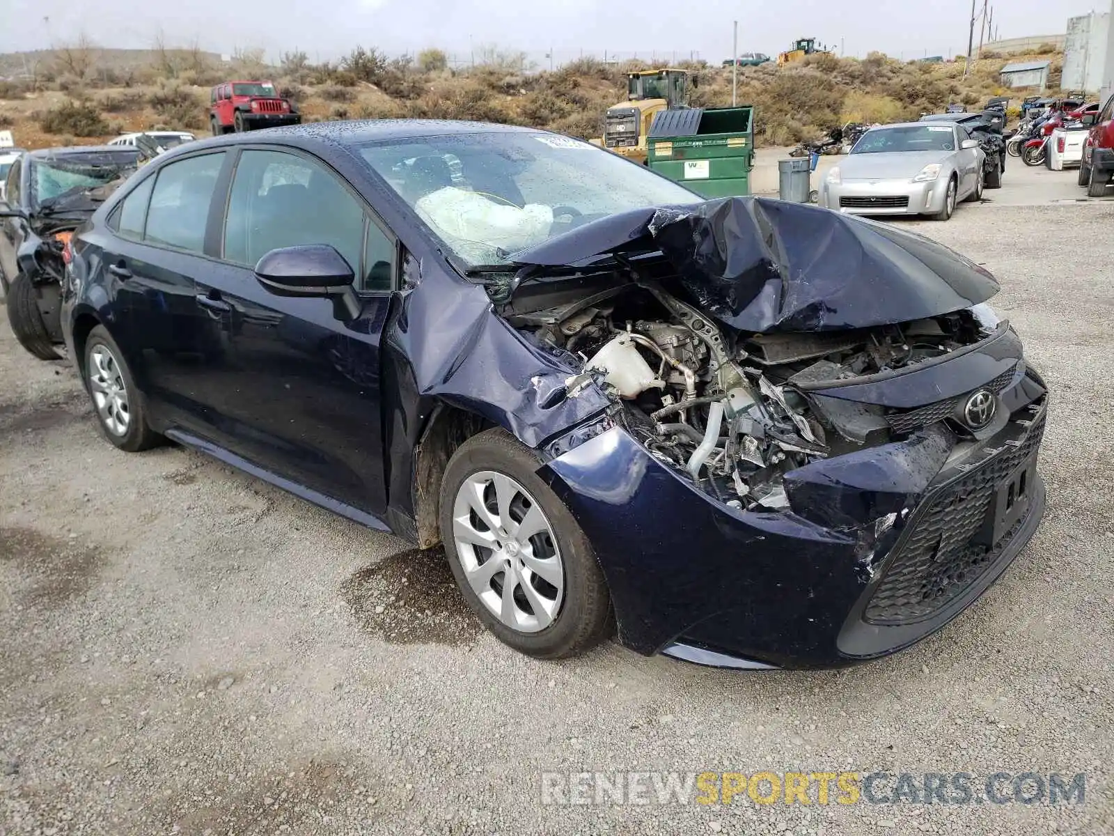 1 Photograph of a damaged car 5YFEPRAE9LP095944 TOYOTA COROLLA 2020