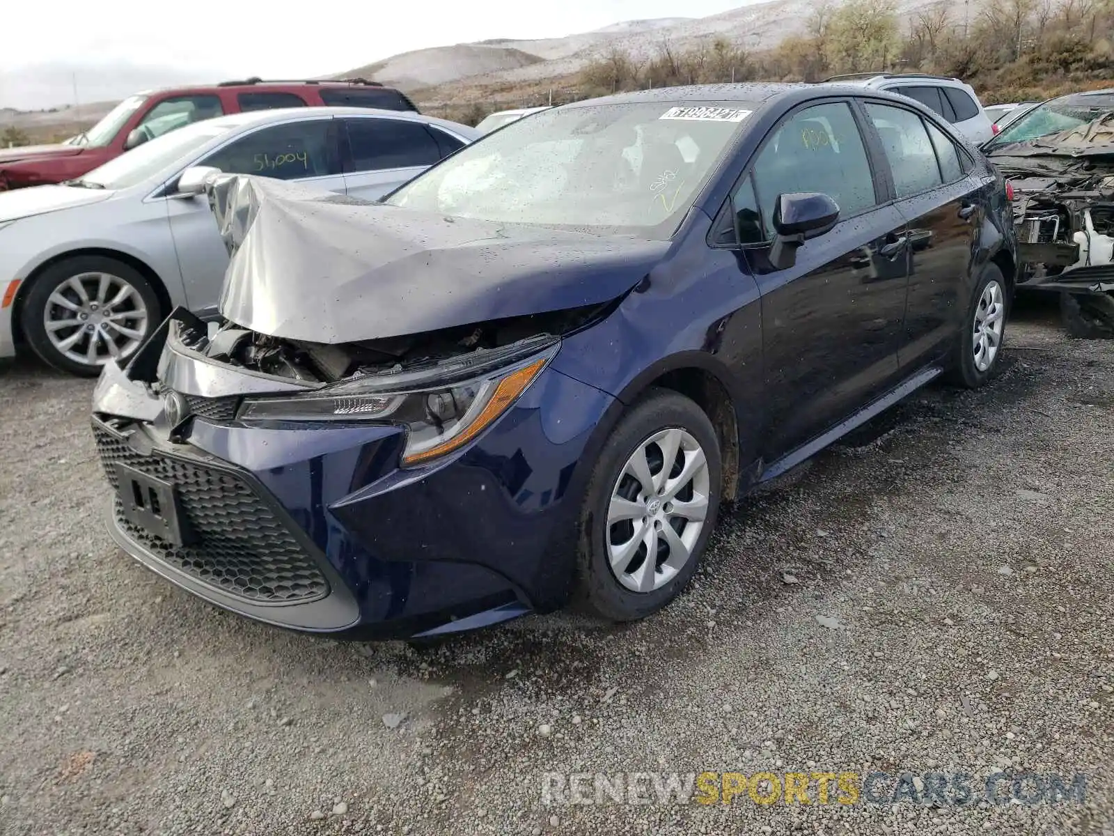 2 Photograph of a damaged car 5YFEPRAE9LP095944 TOYOTA COROLLA 2020