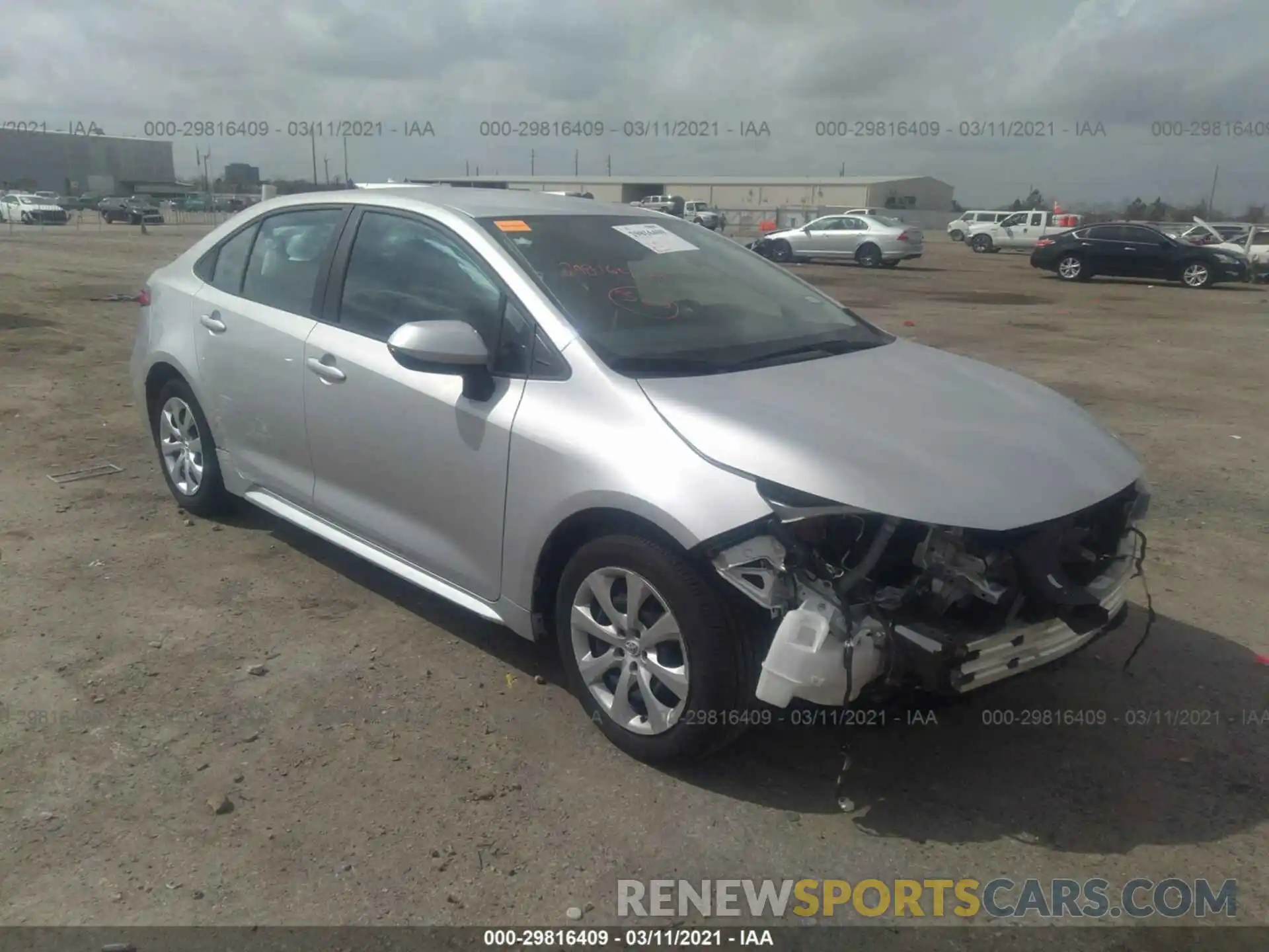 1 Photograph of a damaged car 5YFEPRAE9LP096351 TOYOTA COROLLA 2020