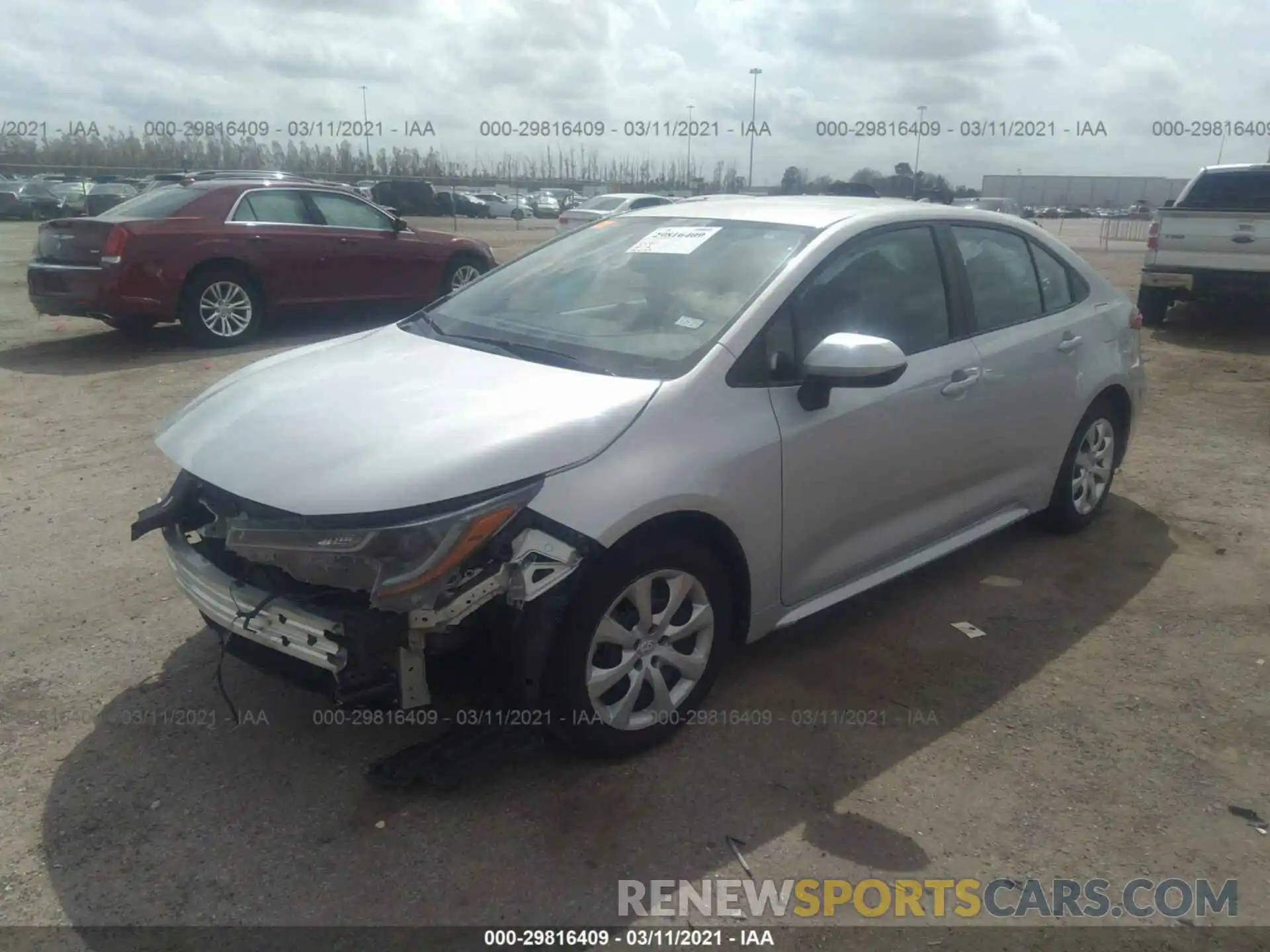 2 Photograph of a damaged car 5YFEPRAE9LP096351 TOYOTA COROLLA 2020