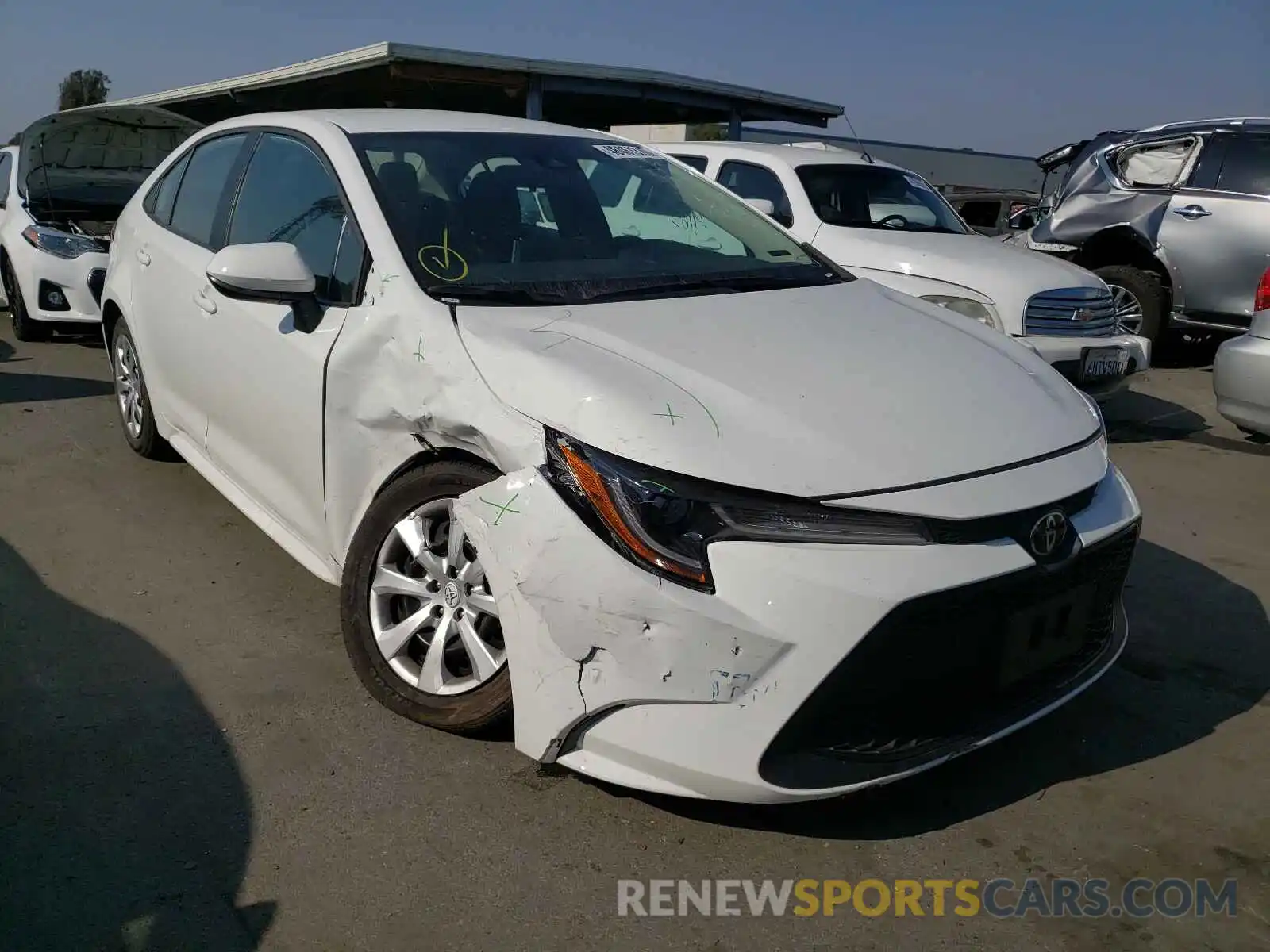 1 Photograph of a damaged car 5YFEPRAE9LP097788 TOYOTA COROLLA 2020