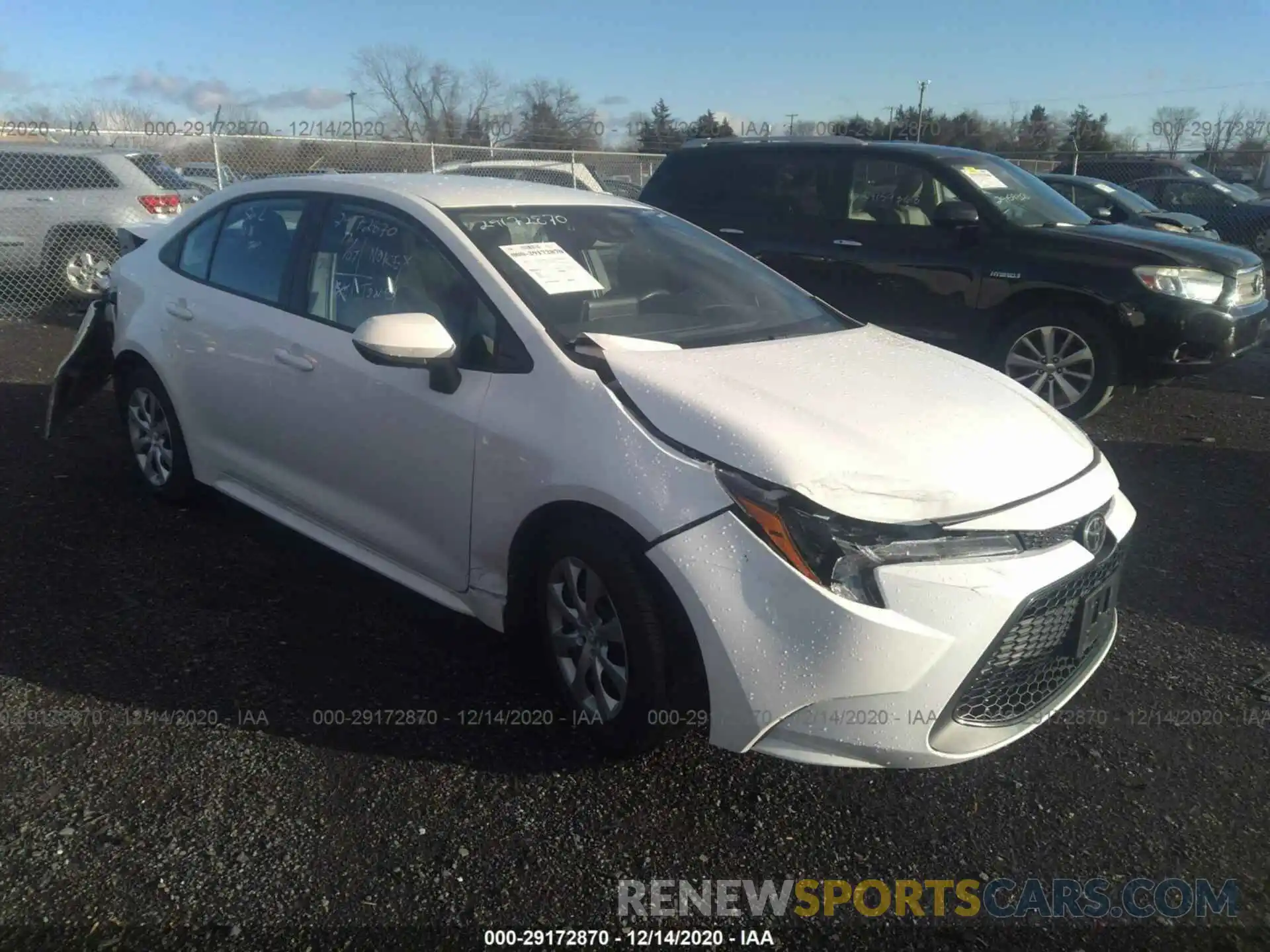 1 Photograph of a damaged car 5YFEPRAE9LP097824 TOYOTA COROLLA 2020