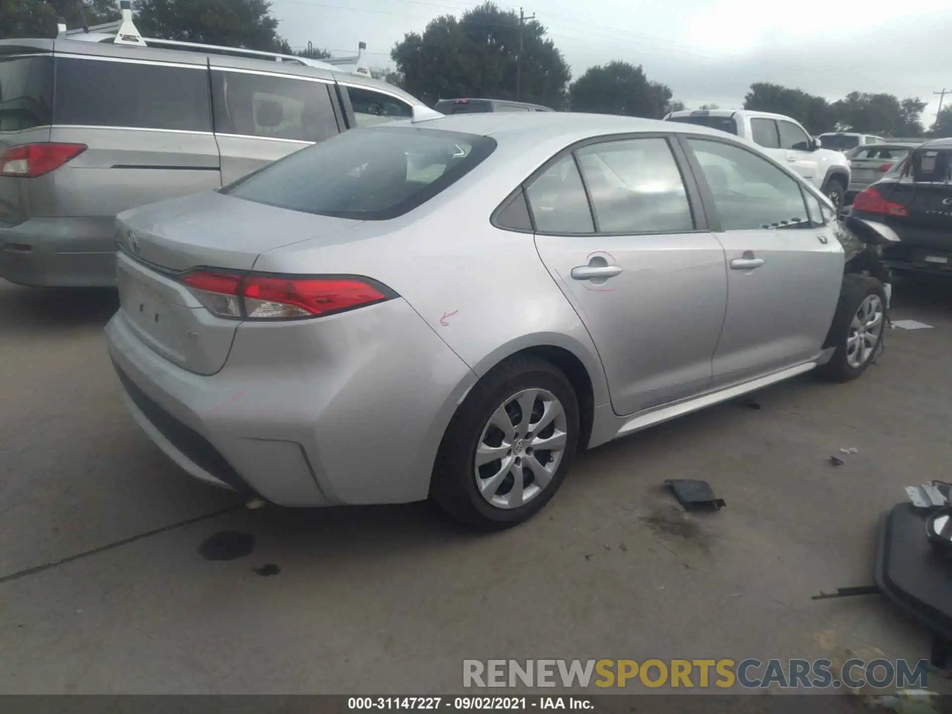 4 Photograph of a damaged car 5YFEPRAE9LP098665 TOYOTA COROLLA 2020