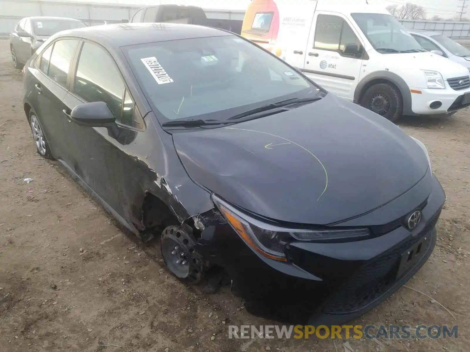 1 Photograph of a damaged car 5YFEPRAE9LP098956 TOYOTA COROLLA 2020