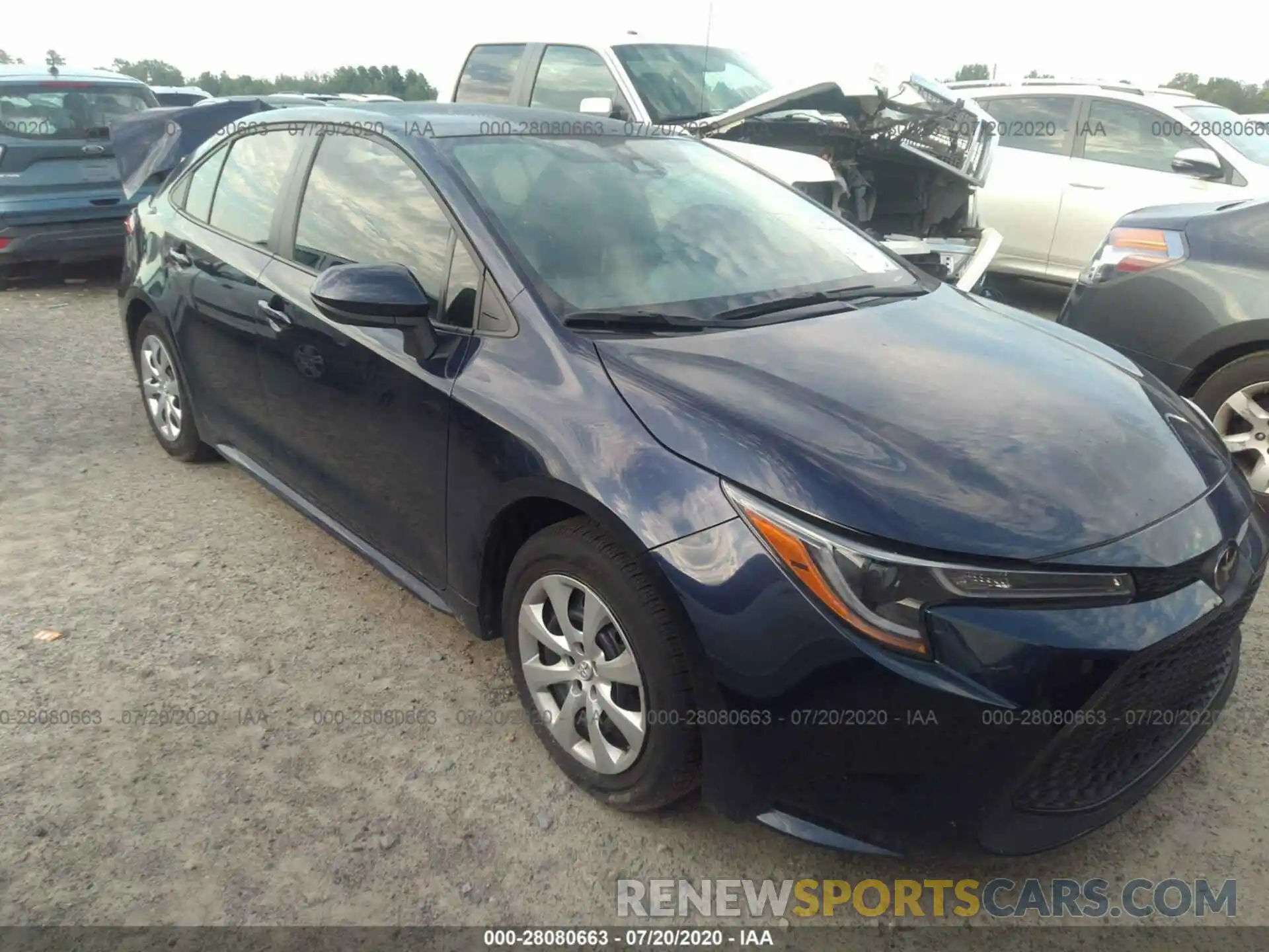 1 Photograph of a damaged car 5YFEPRAE9LP099413 TOYOTA COROLLA 2020