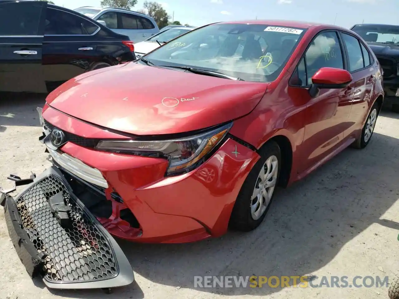 2 Photograph of a damaged car 5YFEPRAE9LP099461 TOYOTA COROLLA 2020