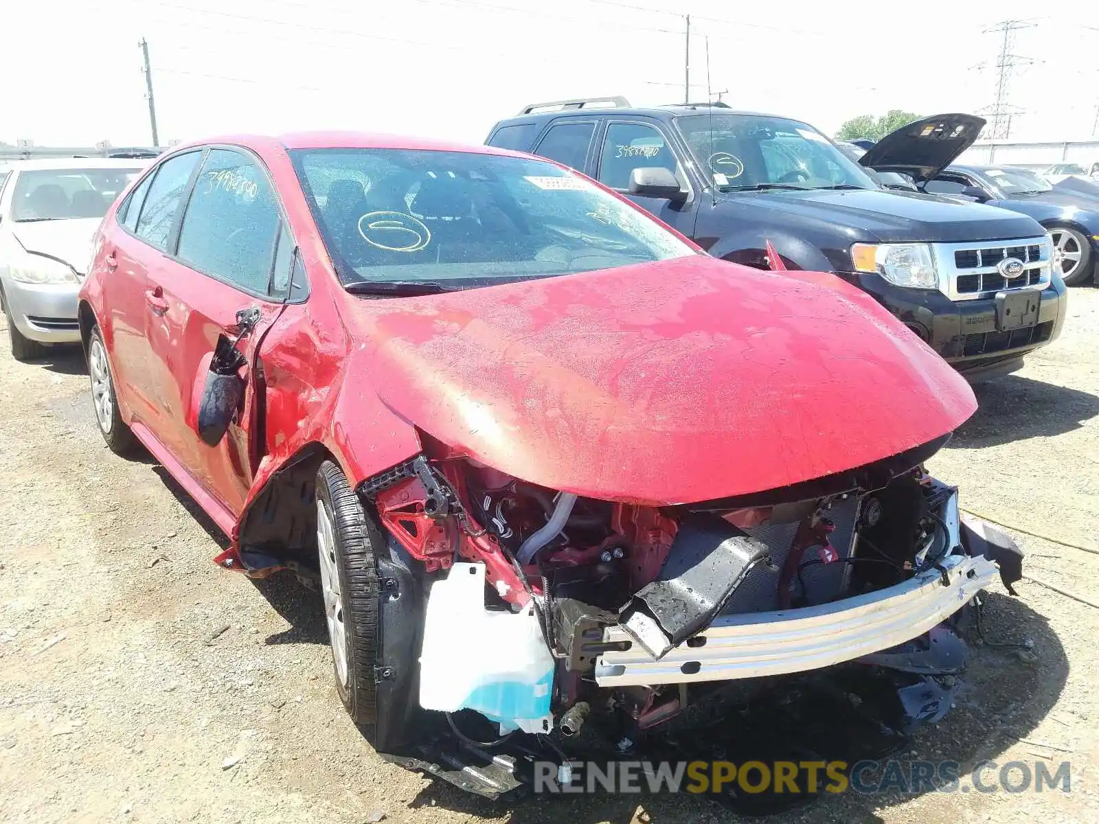 1 Photograph of a damaged car 5YFEPRAE9LP101869 TOYOTA COROLLA 2020