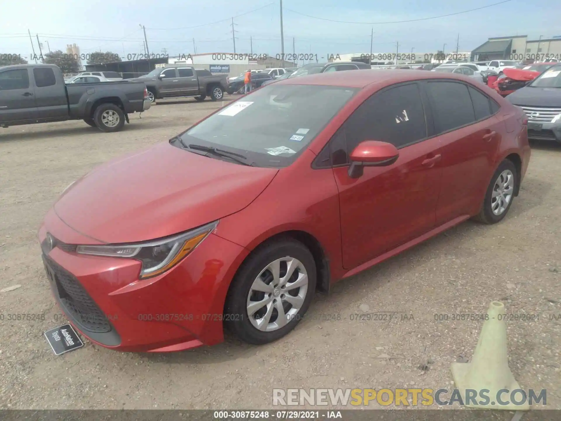 2 Photograph of a damaged car 5YFEPRAE9LP102617 TOYOTA COROLLA 2020