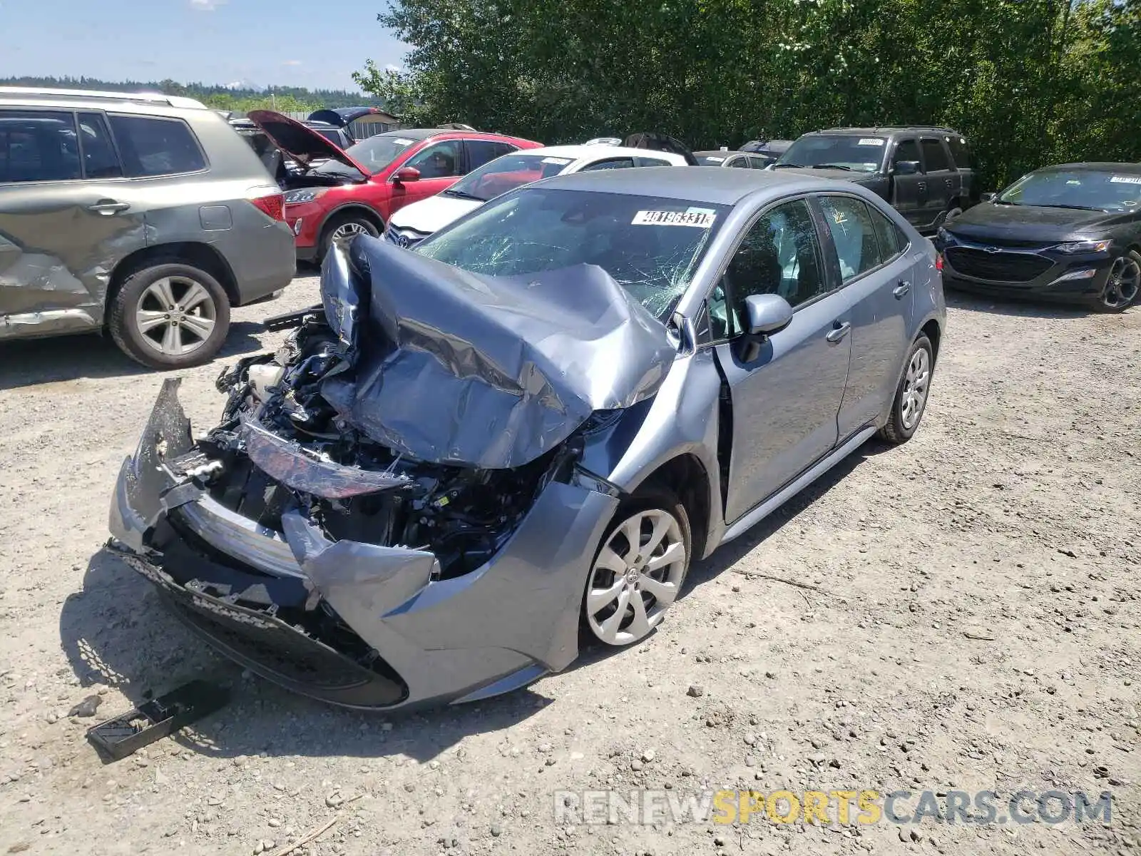 2 Photograph of a damaged car 5YFEPRAE9LP104805 TOYOTA COROLLA 2020