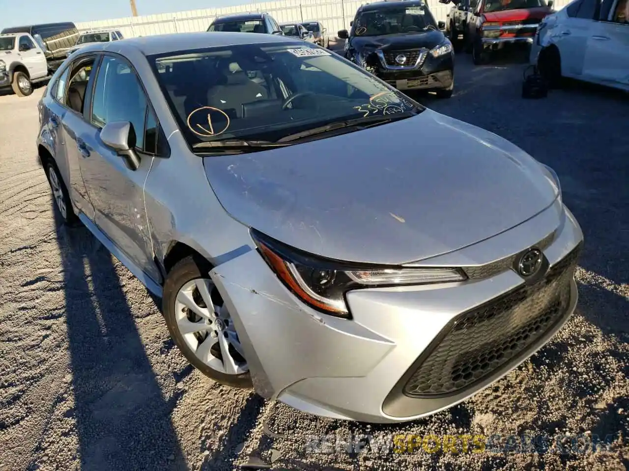 1 Photograph of a damaged car 5YFEPRAE9LP105257 TOYOTA COROLLA 2020