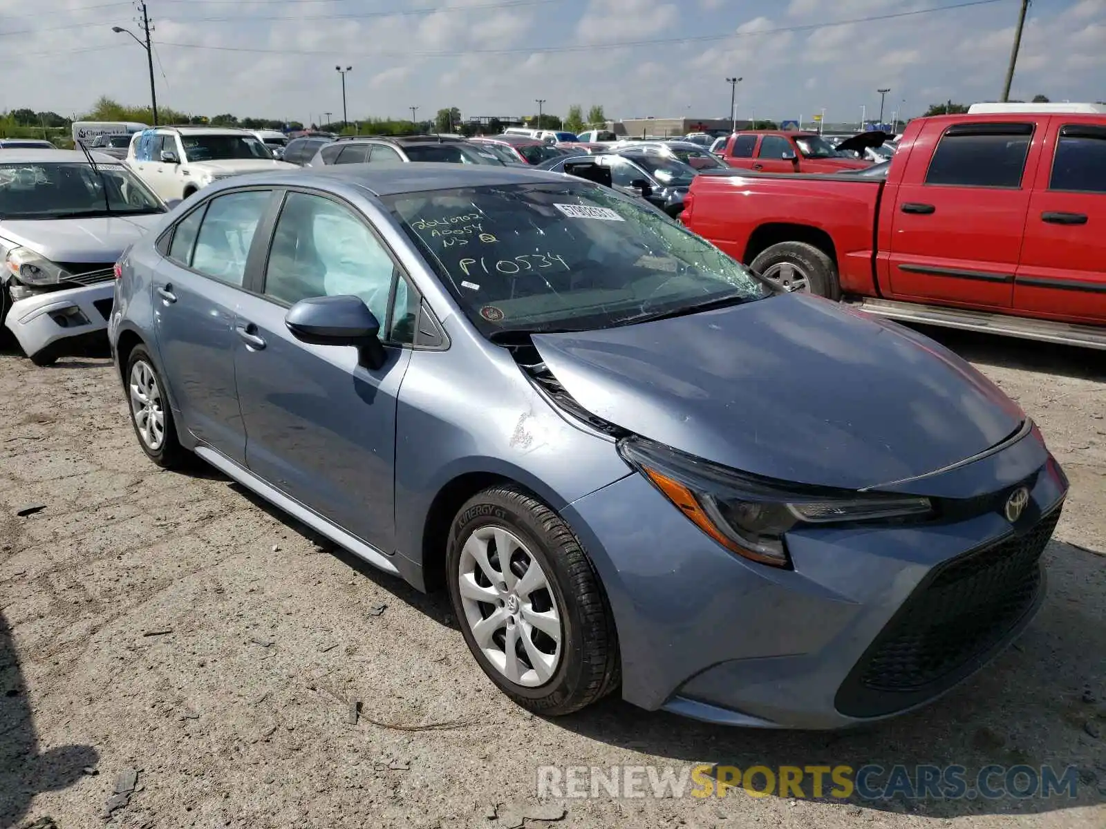 1 Photograph of a damaged car 5YFEPRAE9LP105341 TOYOTA COROLLA 2020